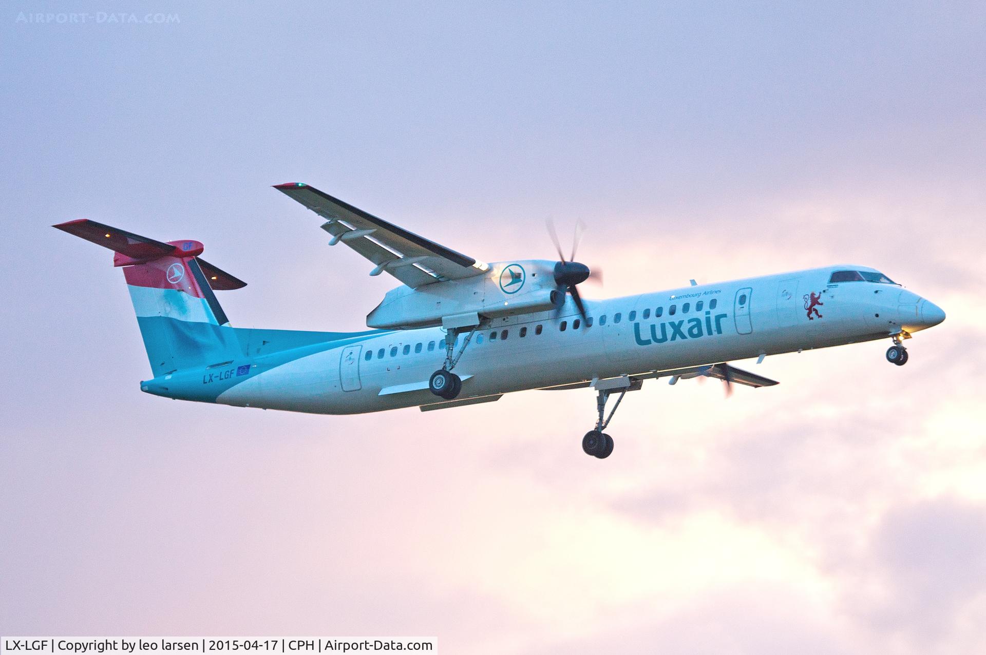 LX-LGF, 2011 De Havilland Canada DHC-8-402Q Dash 8 C/N 4349, Copenhagen 17.4.2015