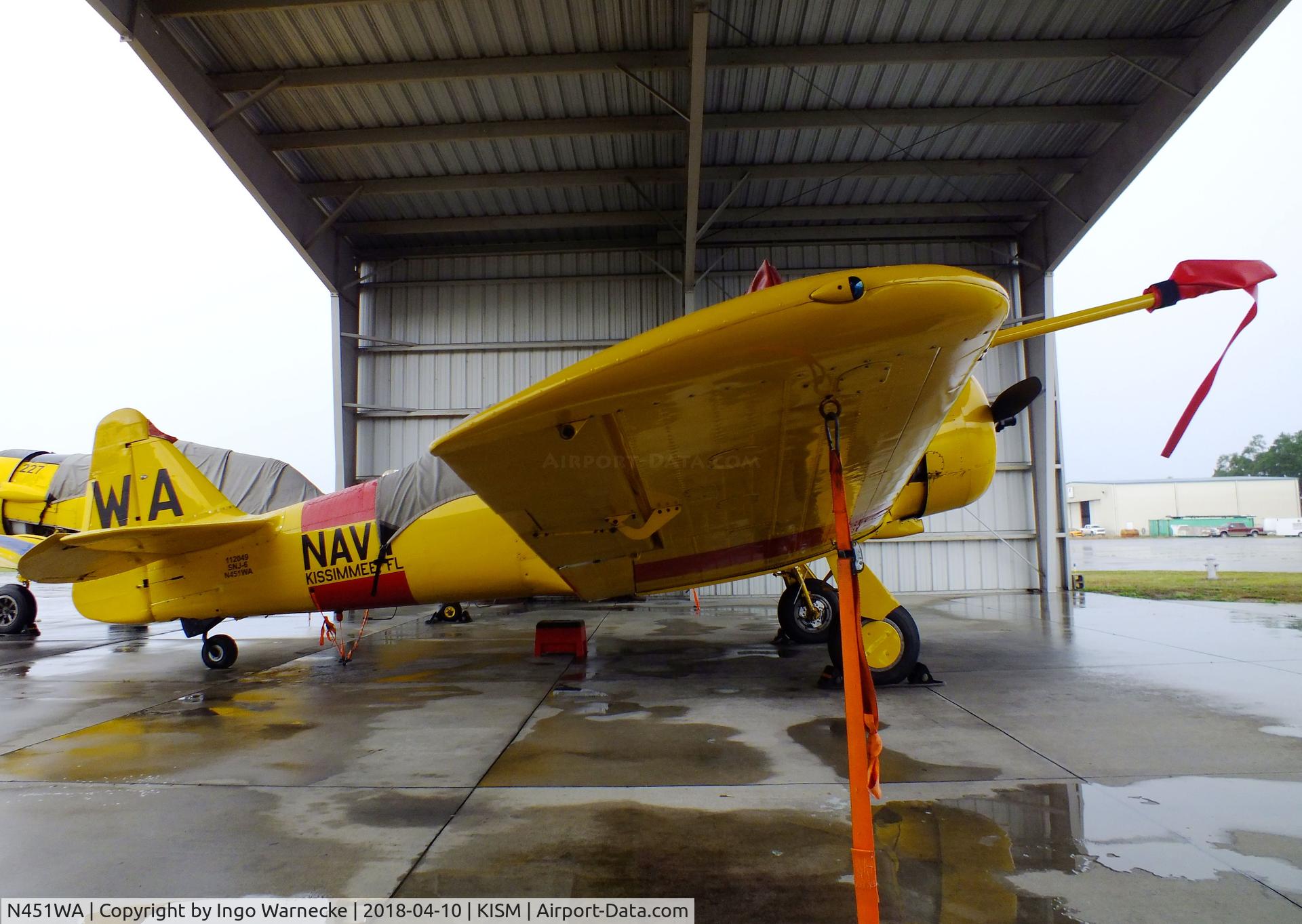 N451WA, 1945 North American SNJ-6 Texan C/N 121-43012, North American SNJ-6 Texan at the Kissimmee Air Museum, Orlando FL