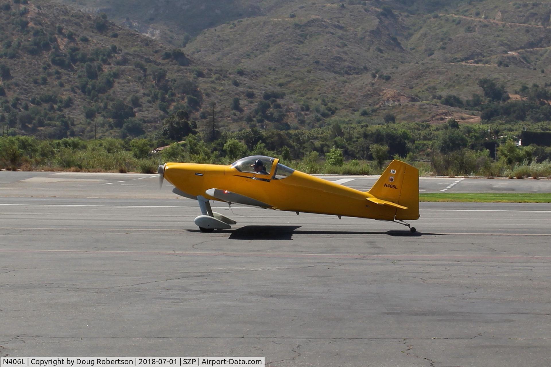 N406L, 2008 Vans RV-6 C/N 936, Provo VANs RV-6, Lycoming O-320 160 Hp, taxi to Rwy 22, Young Eagles flight
