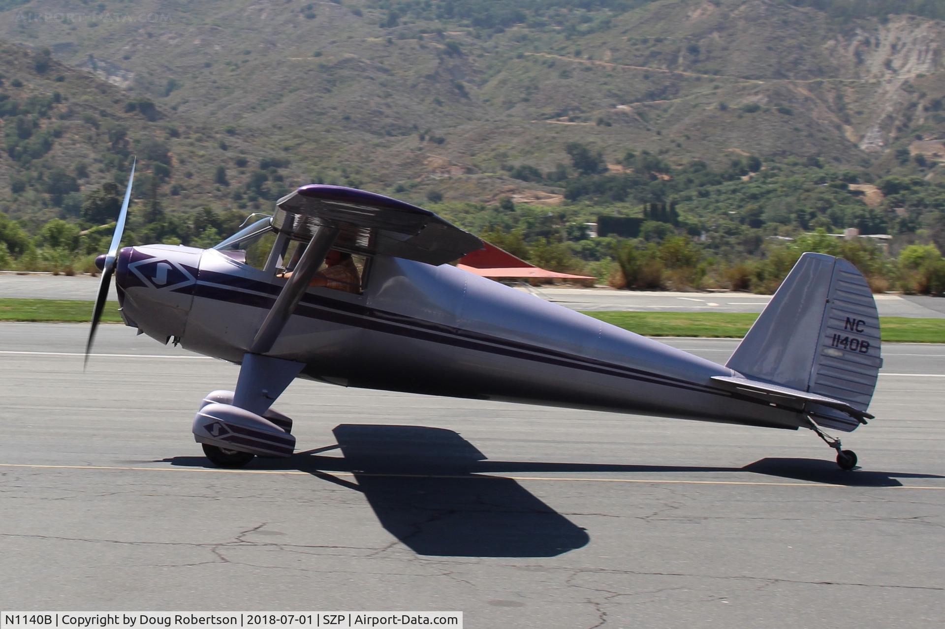 N1140B, 1947 Luscombe 8A C/N 5767, 1947 Luscombe 8A, Continental A&C65 65 Hp, taxi back after landing Rwy 22. The original all aluminum polished finish has been painted over.