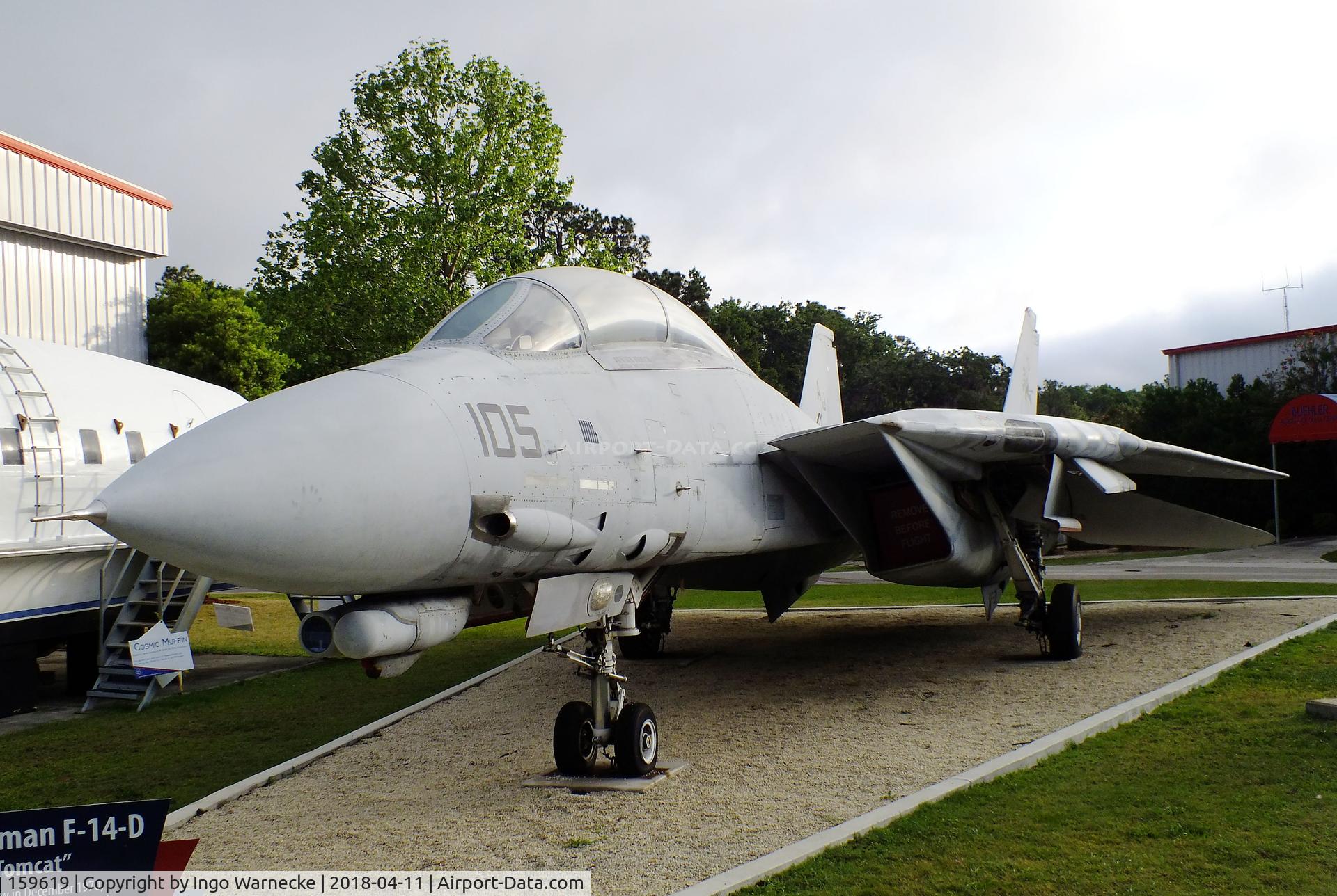 159619, Grumman F-14A Tomcat C/N 166, Grumman F-14D Tomcat outside the Florida Air Museum (ex ISAM) during 2018 Sun 'n Fun, Lakeland FL