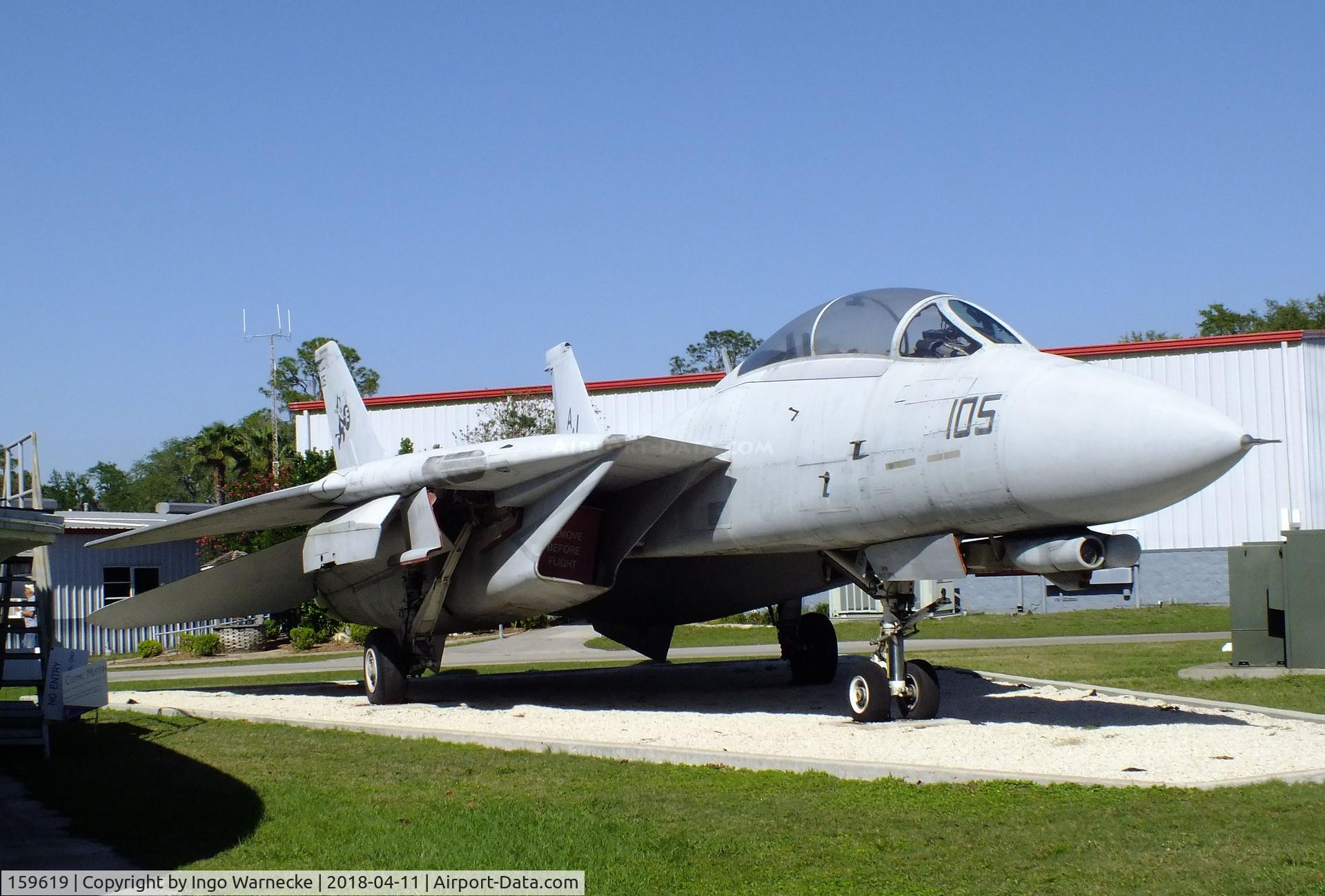 159619, Grumman F-14A Tomcat C/N 166, Grumman F-14D Tomcat outside the Florida Air Museum (ex ISAM) during 2018 Sun 'n Fun, Lakeland FL