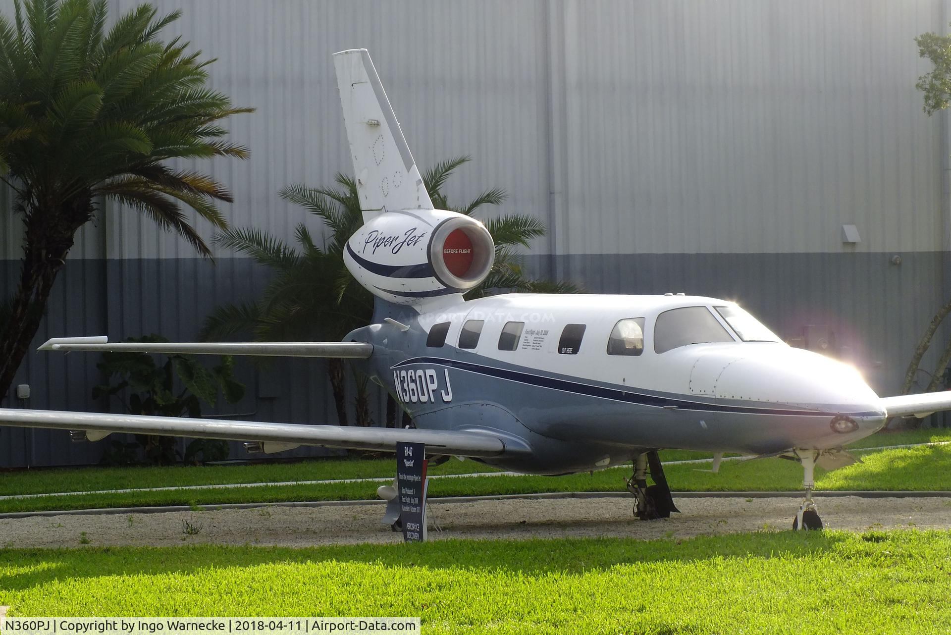 N360PJ, 2008 Piper PA-47-2400J PiperJet C/N 4798E001, Piper PA-47 PiperJet Altaire 360 outside the Florida Air Museum (ex ISAM) during 2018 Sun 'n Fun, Lakeland FL