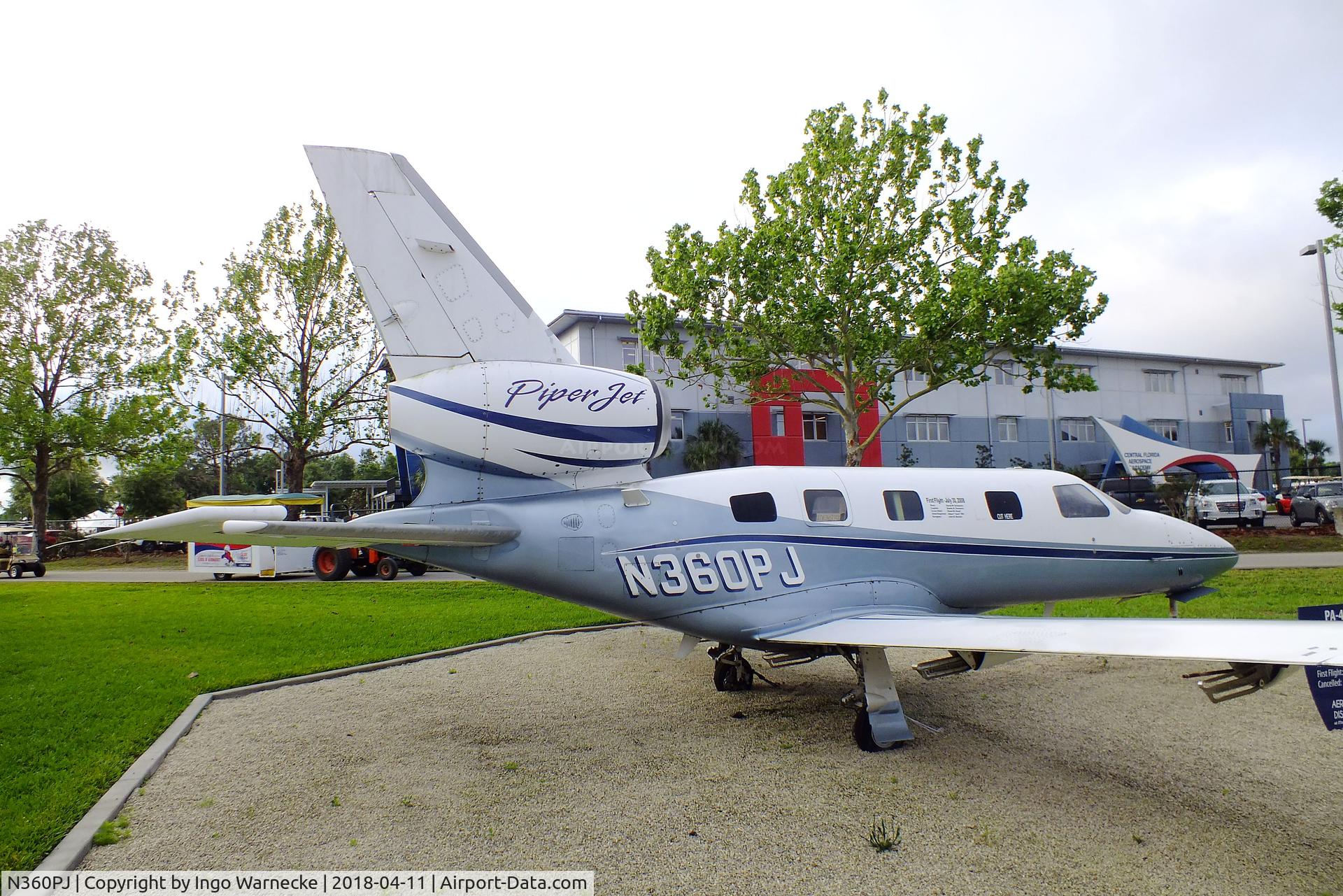 N360PJ, 2008 Piper PA-47-2400J PiperJet C/N 4798E001, Piper PA-47 PiperJet Altaire 360 outside the Florida Air Museum (ex ISAM) during 2018 Sun 'n Fun, Lakeland FL