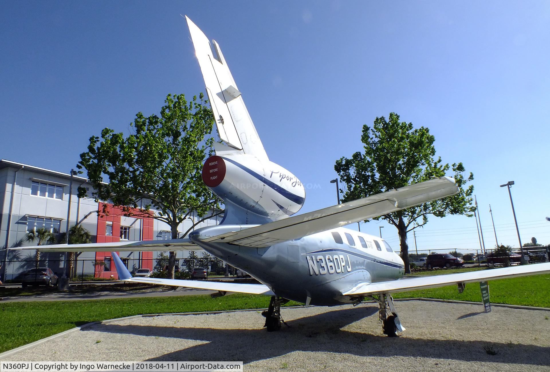 N360PJ, 2008 Piper PA-47-2400J PiperJet C/N 4798E001, Piper PA-47 PiperJet Altaire 360 outside the Florida Air Museum (ex ISAM) during 2018 Sun 'n Fun, Lakeland FL