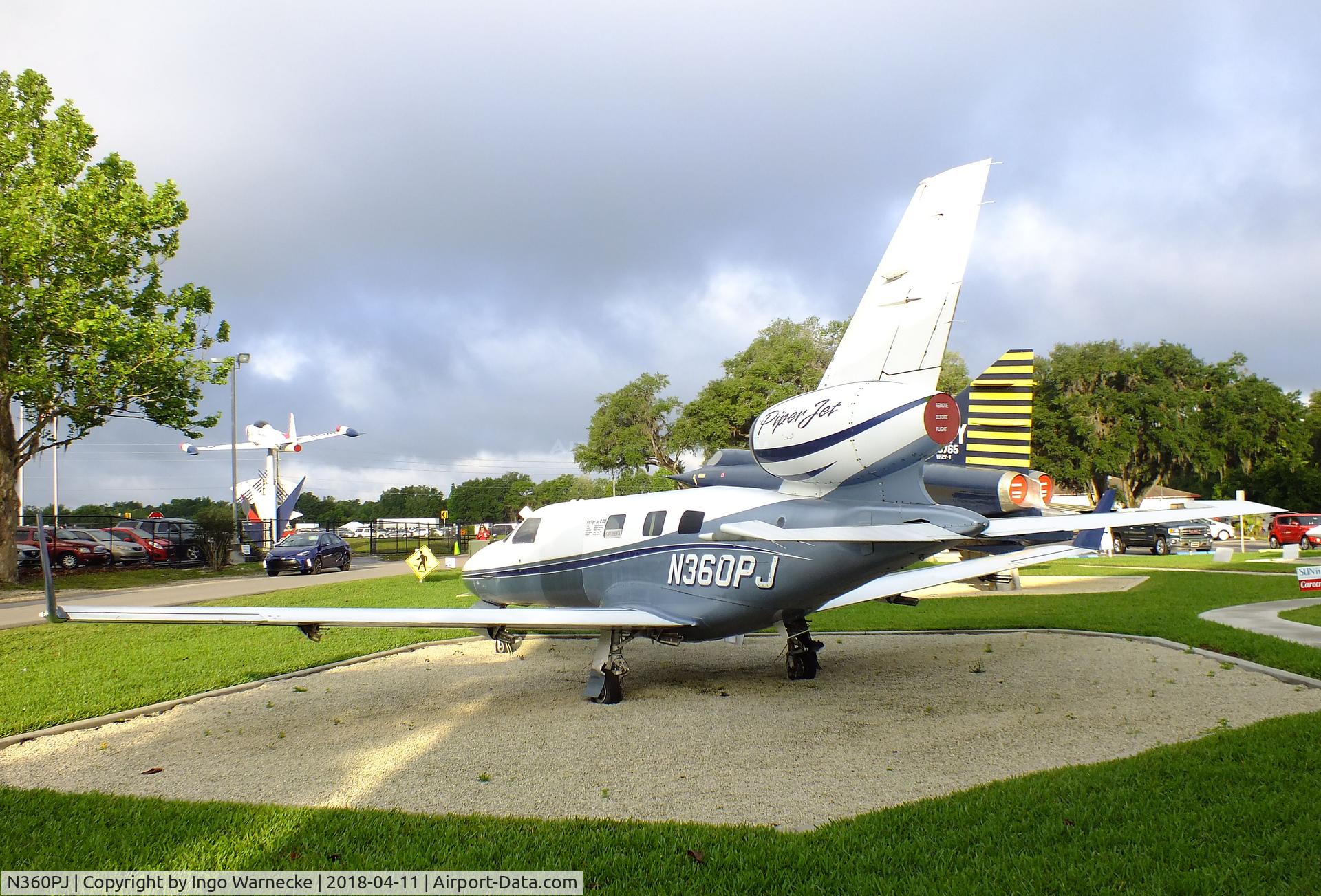 N360PJ, 2008 Piper PA-47-2400J PiperJet C/N 4798E001, Piper PA-47 PiperJet Altaire 360 outside the Florida Air Museum (ex ISAM) during 2018 Sun 'n Fun, Lakeland FL
