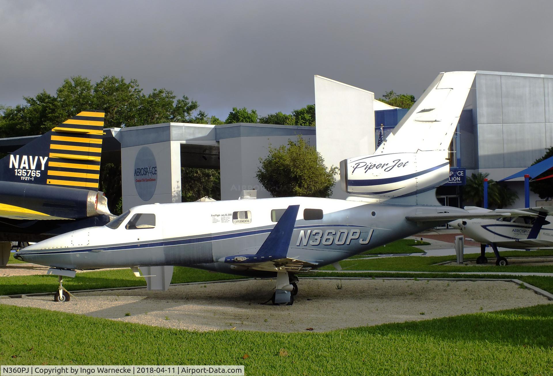 N360PJ, 2008 Piper PA-47-2400J PiperJet C/N 4798E001, Piper PA-47 PiperJet Altaire 360 outside the Florida Air Museum (ex ISAM) during 2018 Sun 'n Fun, Lakeland FL