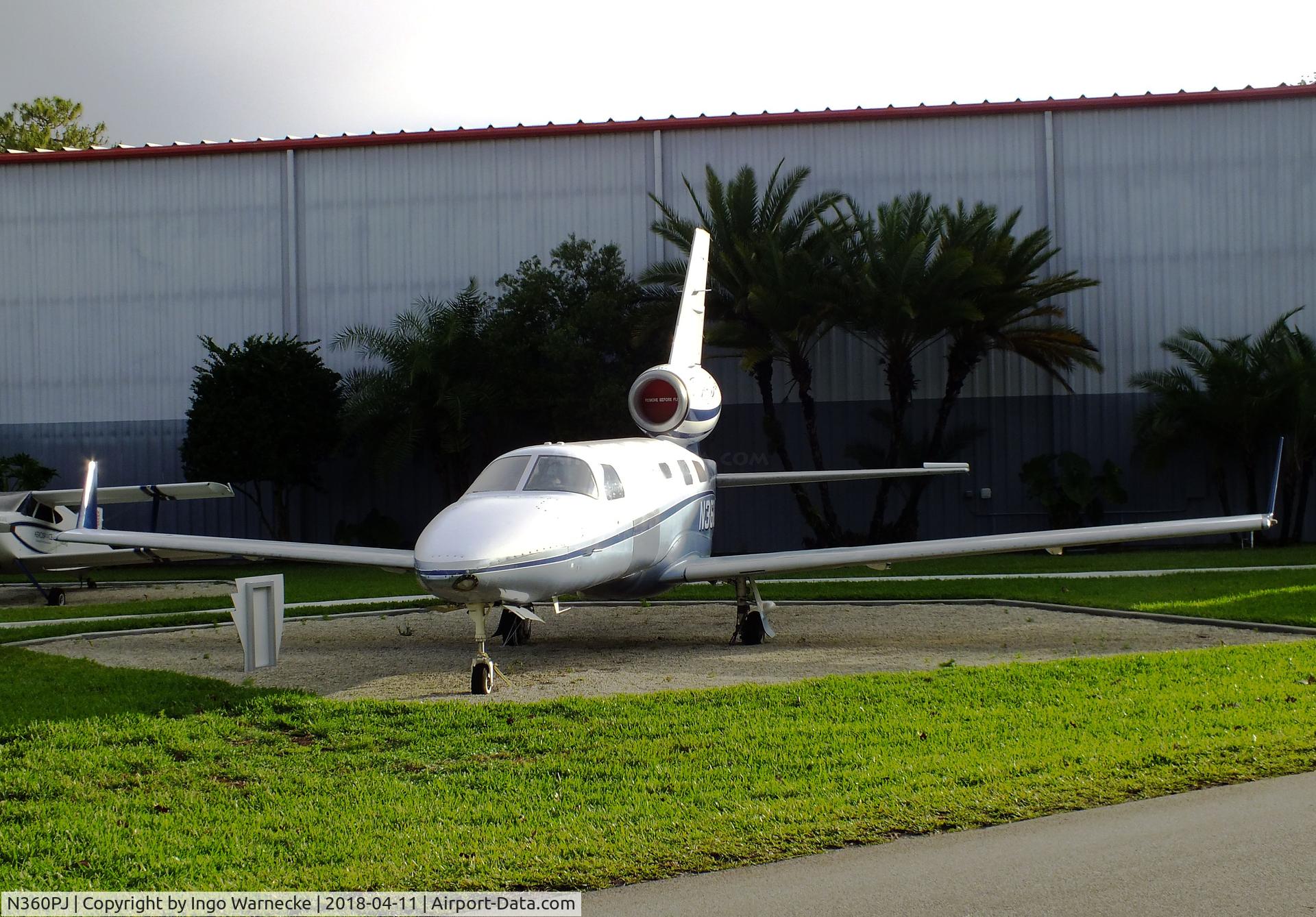 N360PJ, 2008 Piper PA-47-2400J PiperJet C/N 4798E001, Piper PA-47 PiperJet Altaire 360 outside the Florida Air Museum (ex ISAM) during 2018 Sun 'n Fun, Lakeland FL