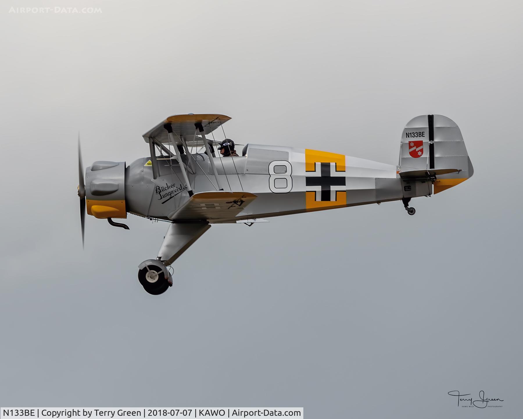 N133BE, 2017 Bucker Bu-133 Jungmeister Replica C/N 008, 2018 Arlington Washington Fly-In