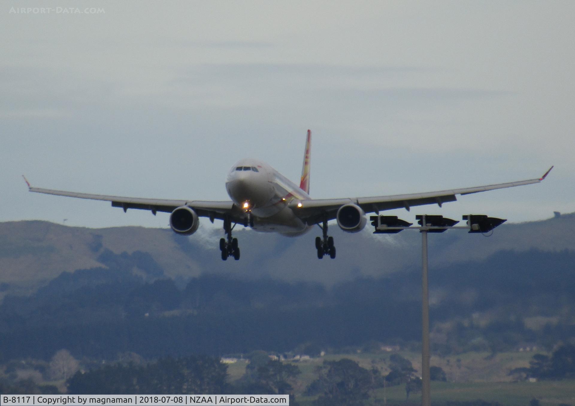 B-8117, 2015 Airbus A330-343 C/N 1677, nearly hit the lights!