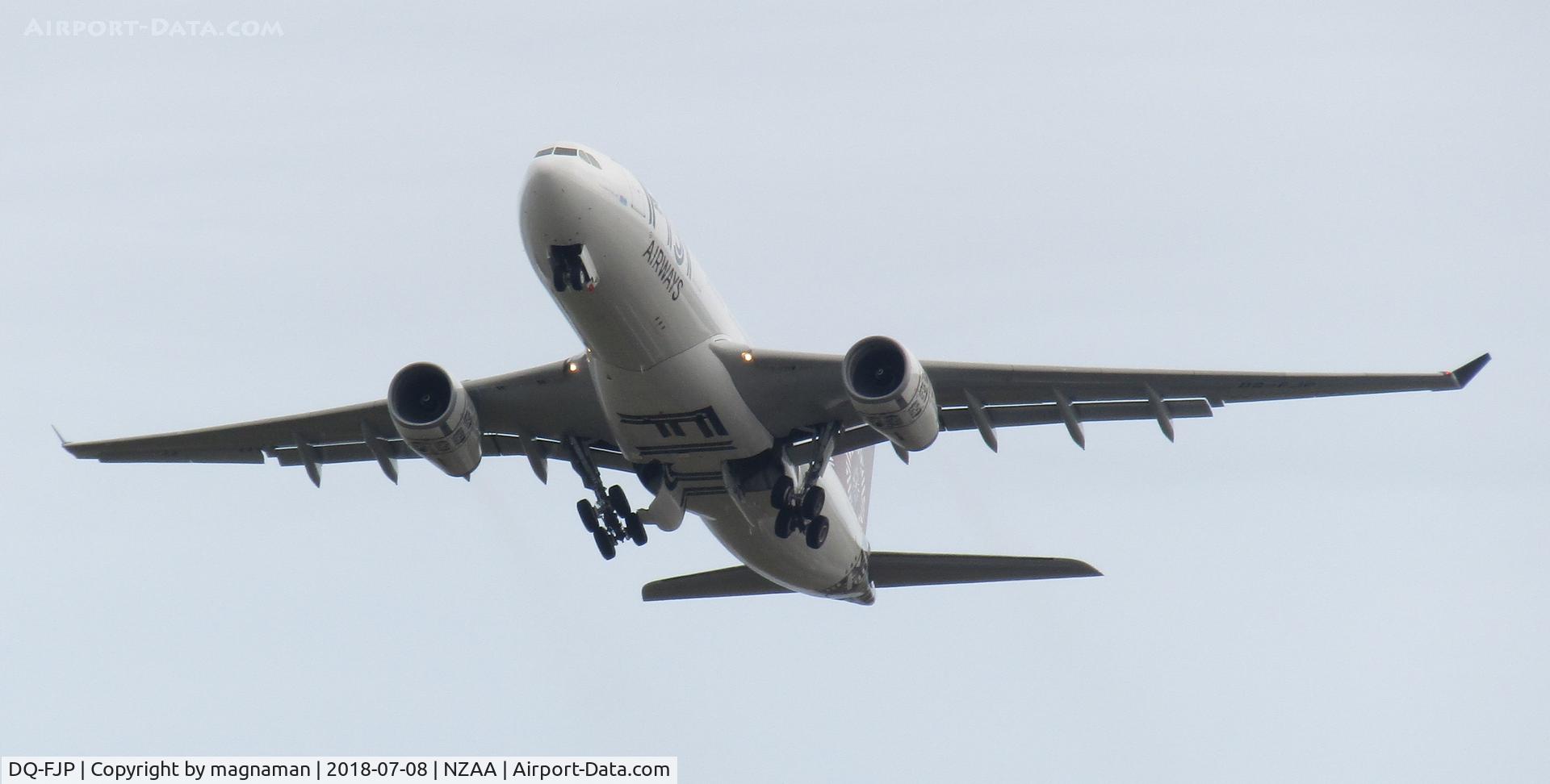 DQ-FJP, 2006 Airbus A330-203 C/N 807, leaving AKL