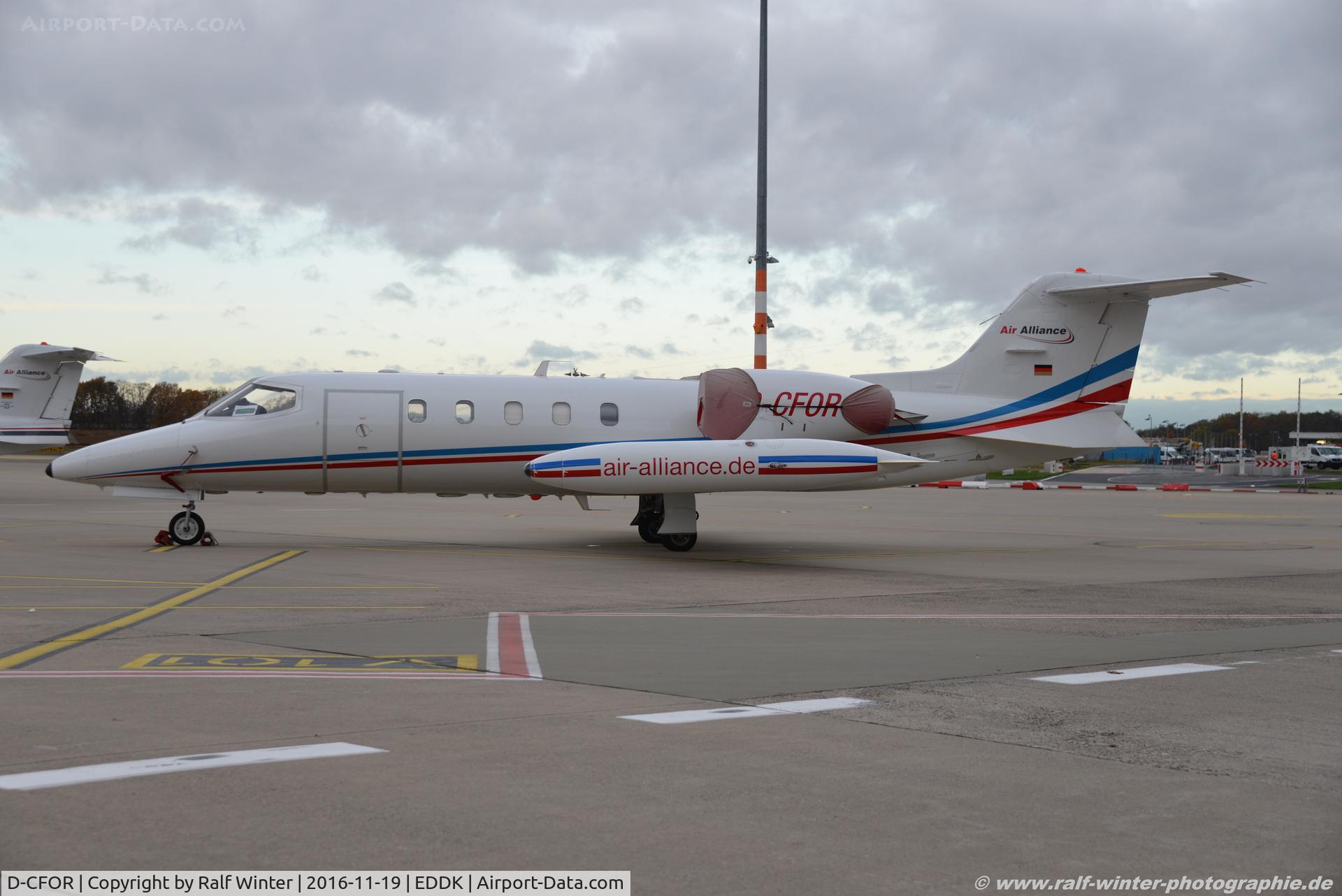 D-CFOR, Gates Learjet 35A C/N 35A-614, Learjet 35A - AYY Air Alliance Express GmbH - 35-614 - D-CFOR - 19.11.2016 - CGN