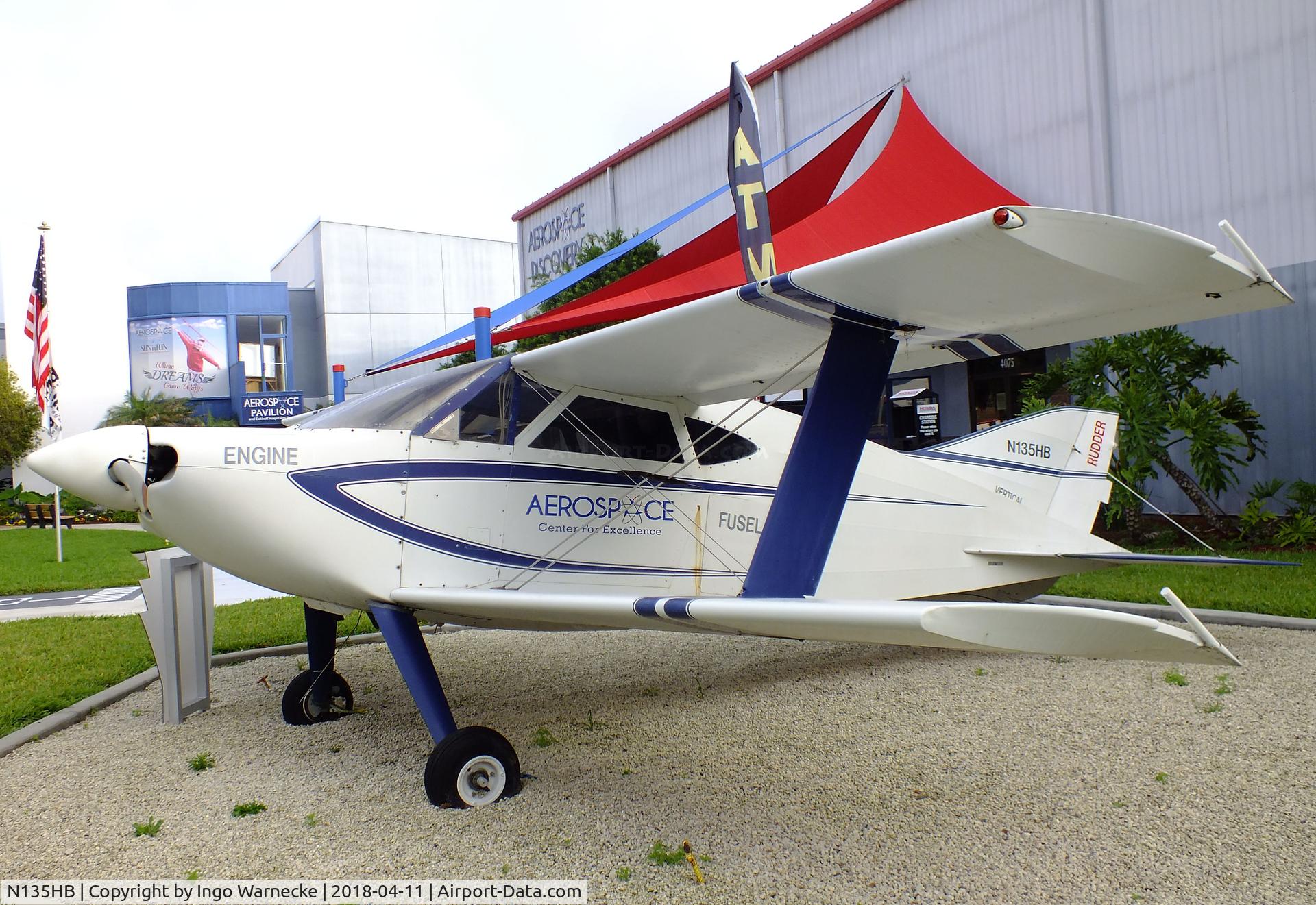 N135HB, 1995 Sorrell SNS-7 Hiperbipe C/N 207, Sorrell SNS-7 Hiperbipe outside the Florida Air Museum (ex ISAM) during 2018 Sun 'n Fun, Lakeland FL