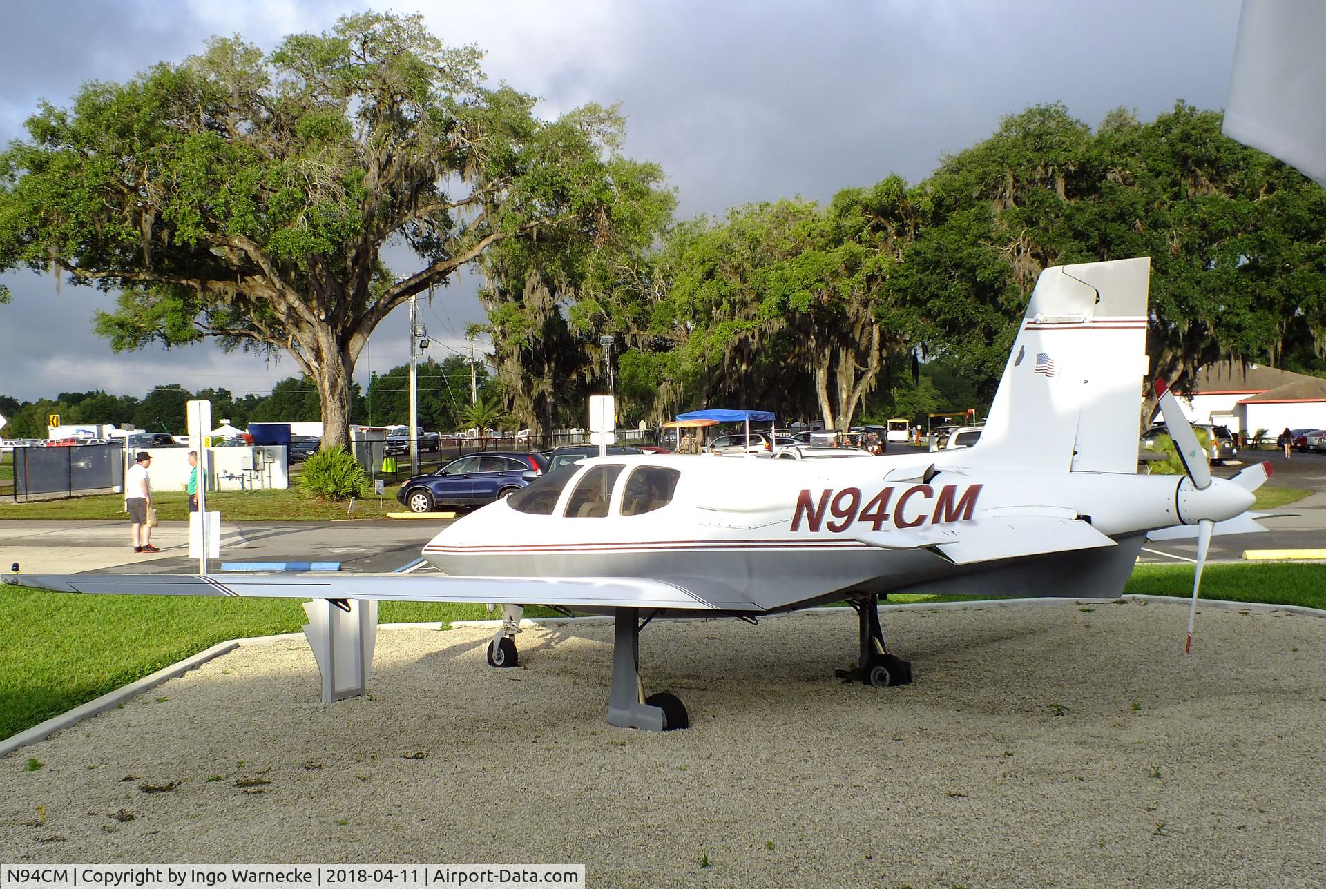 N94CM, 1993 Cirrus VK-30 C/N 9105, Cirrus VK-30 outside the Florida Air Museum (ex ISAM) during 2018 Sun 'n Fun, Lakeland FL