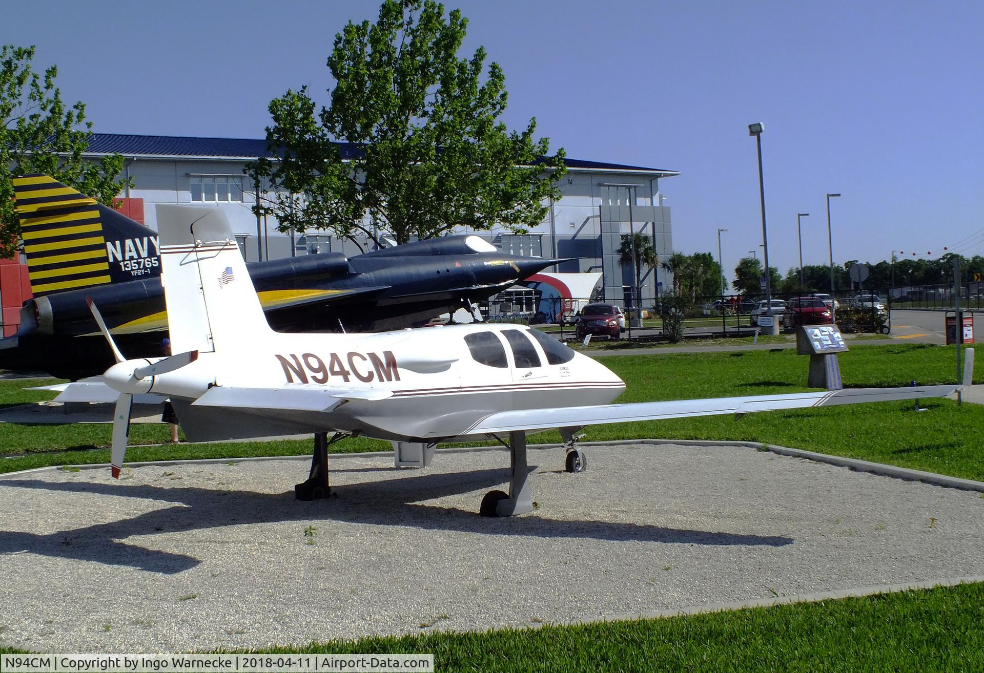 N94CM, 1993 Cirrus VK-30 C/N 9105, Cirrus VK-30 outside the Florida Air Museum (ex ISAM) during 2018 Sun 'n Fun, Lakeland FL