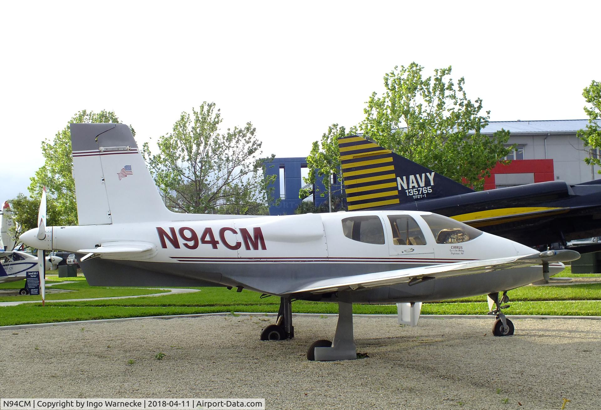 N94CM, 1993 Cirrus VK-30 C/N 9105, Cirrus VK-30 outside the Florida Air Museum (ex ISAM) during 2018 Sun 'n Fun, Lakeland FL