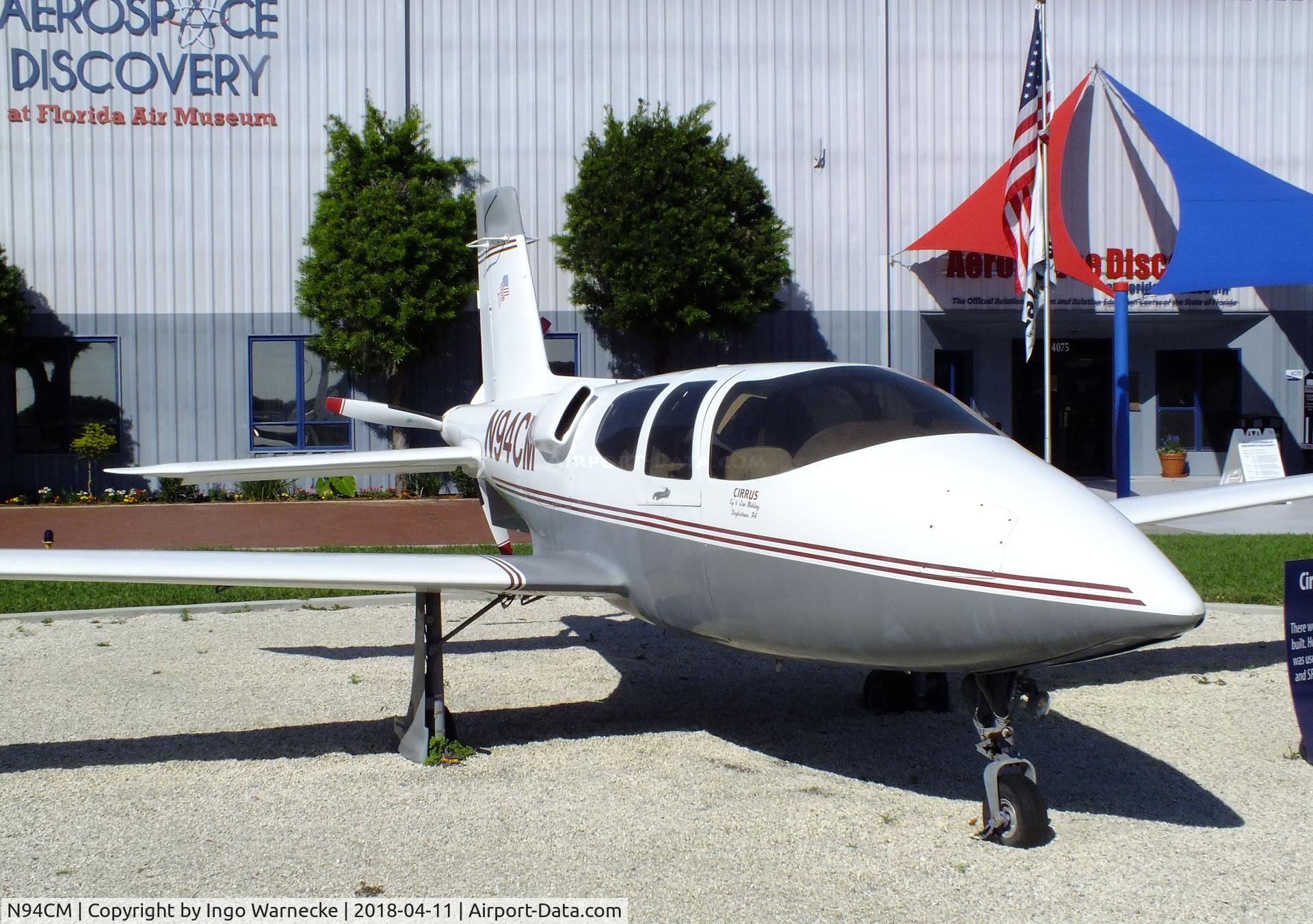 N94CM, 1993 Cirrus VK-30 C/N 9105, Cirrus VK-30 outside the Florida Air Museum (ex ISAM) during 2018 Sun 'n Fun, Lakeland FL