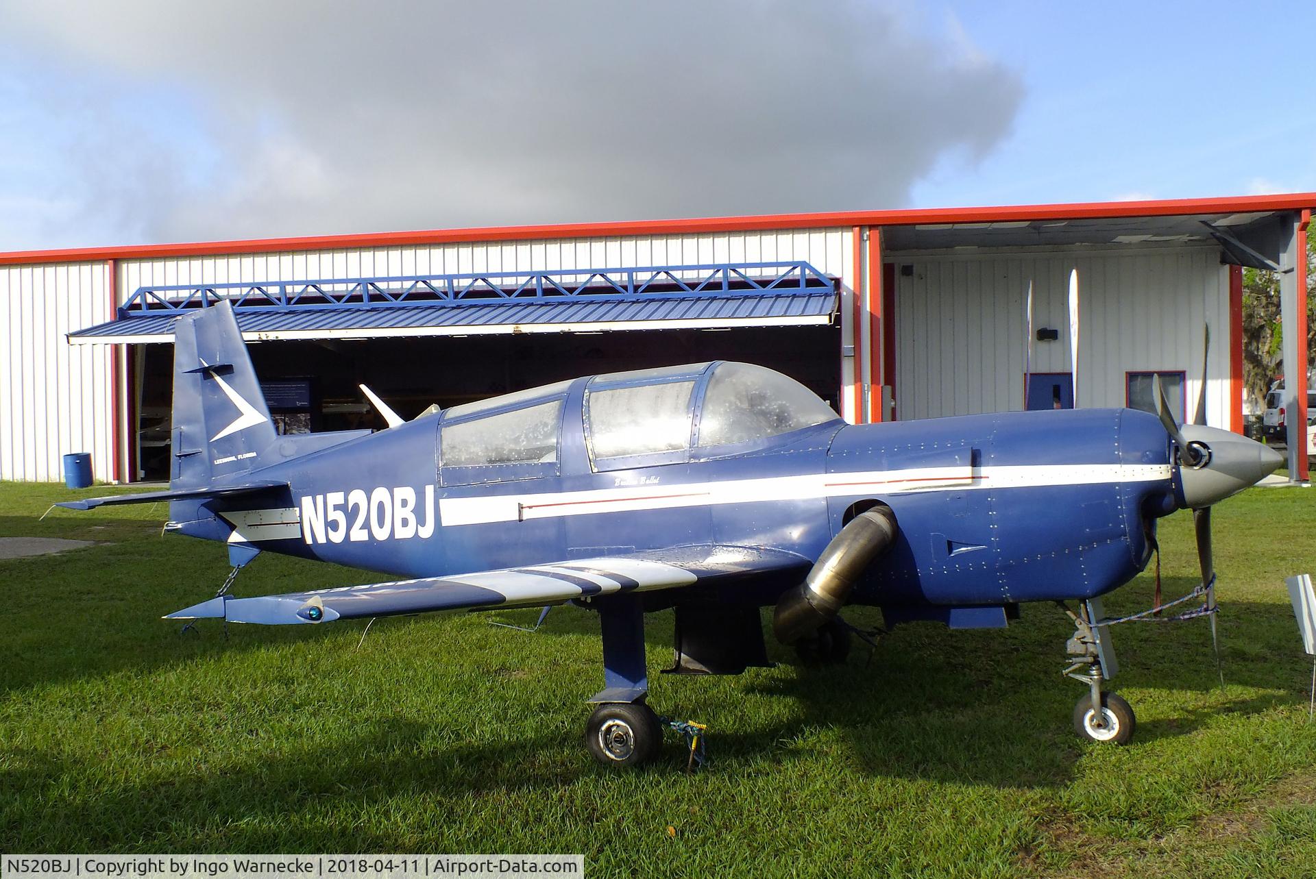 N520BJ, Brokaw BJ-520 C/N 1, Brokaw BJ-520 Bullet outside the Florida Air Museum (ex ISAM) during 2018 Sun 'n Fun, Lakeland FL