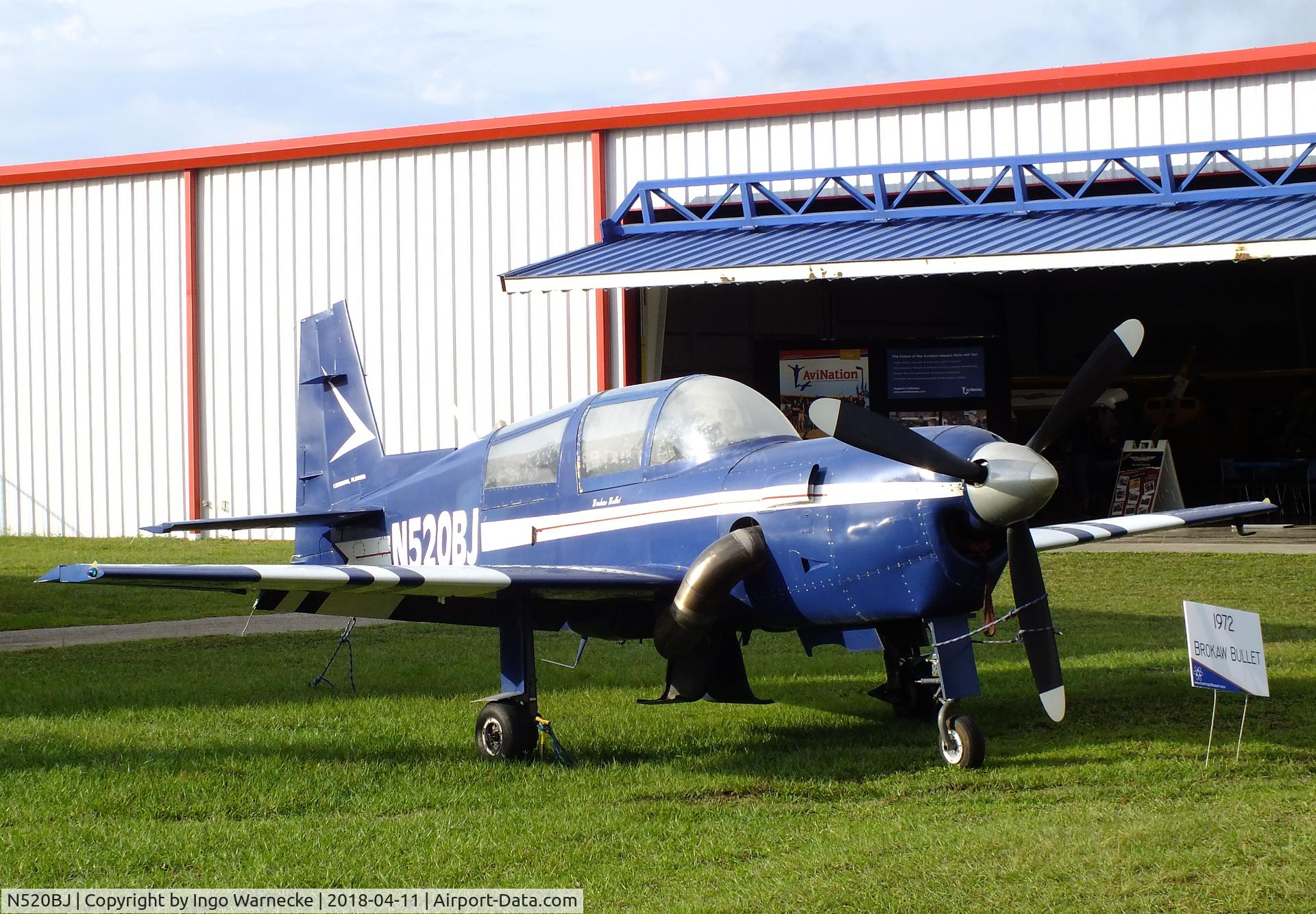 N520BJ, Brokaw BJ-520 C/N 1, Brokaw BJ-520 Bullet outside the Florida Air Museum (ex ISAM) during 2018 Sun 'n Fun, Lakeland FL