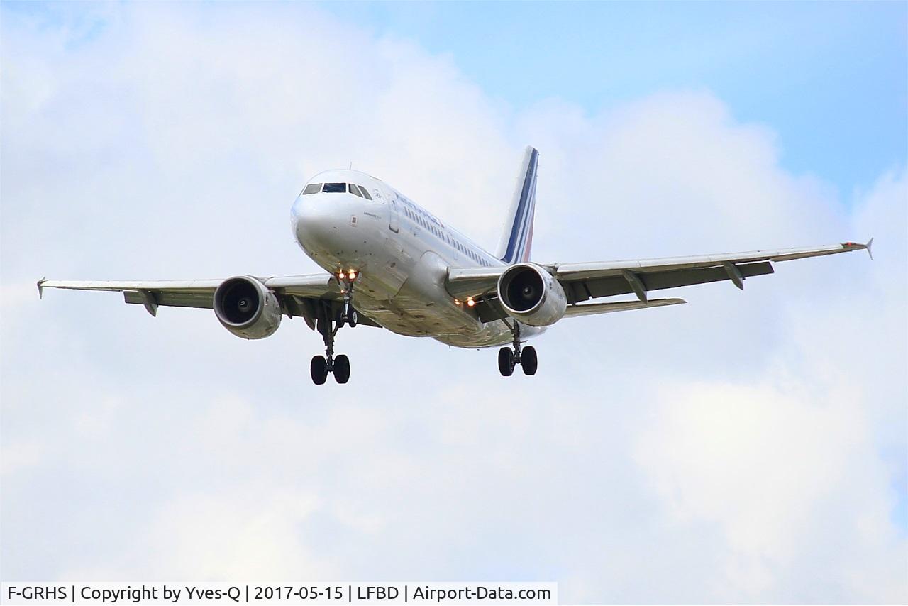 F-GRHS, 2001 Airbus A319-111 C/N 1444, Airbus A319-111, Short approach rwy 23, Bordeaux-Mérignac airport (LFBD-BOD)
