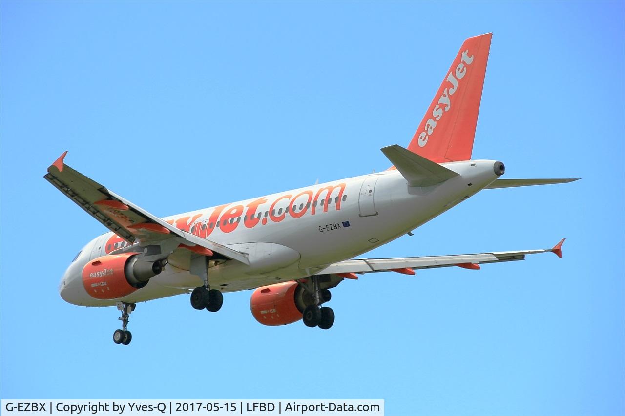 G-EZBX, 2007 Airbus A319-111 C/N 3137, Airbus A319-111, On final rwy 23, Bordeaux-Mérignac airport (LFBD-BOD)