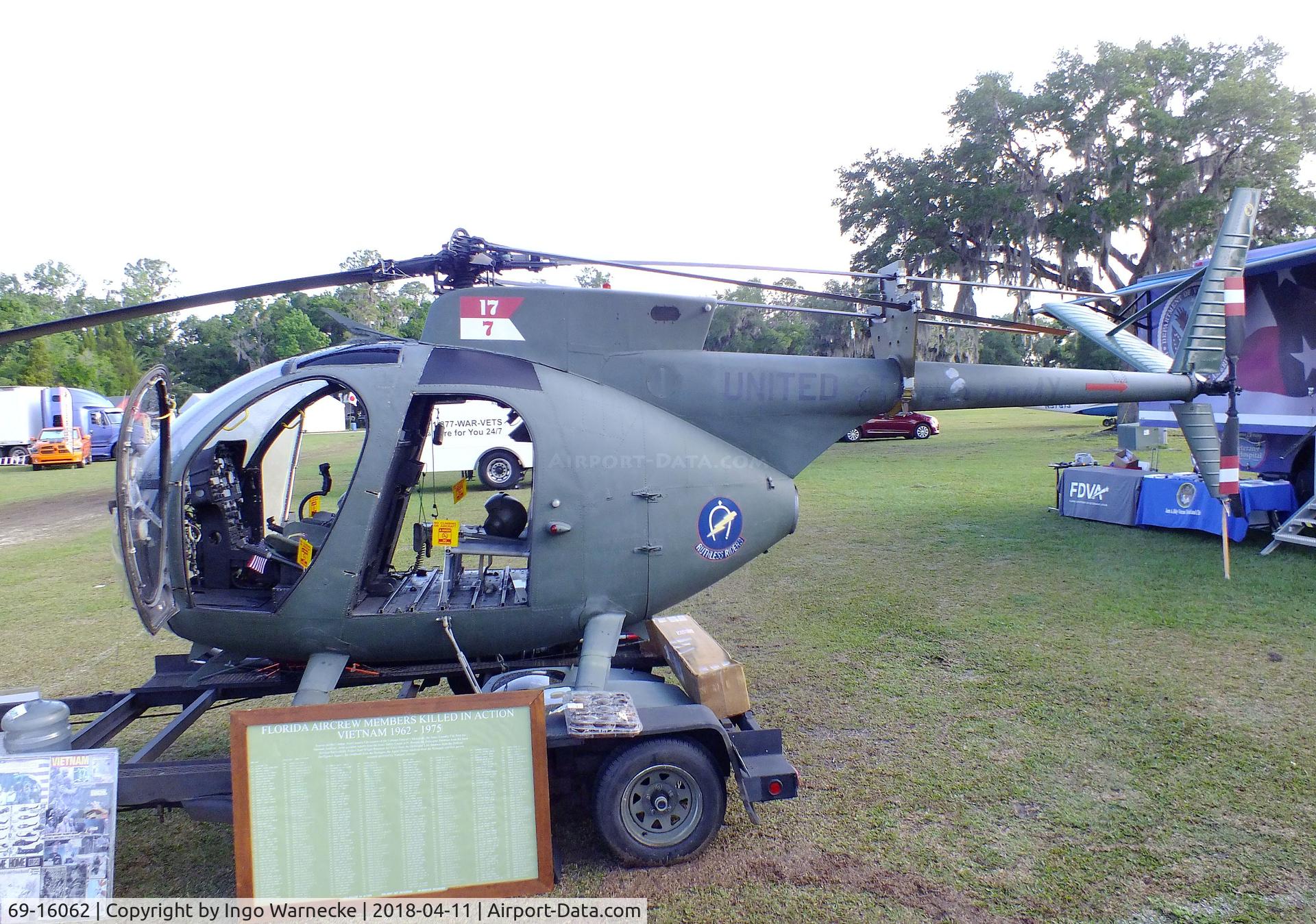 69-16062, 1969 Hughes MH-6B Cayuse C/N 1432, Hughes OH-6A Cayuse at 2018 Sun 'n Fun, Lakeland FL