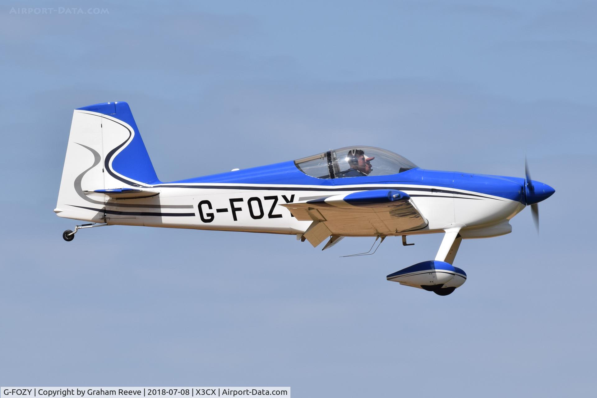 G-FOZY, 2012 Vans RV-7 C/N PFA 323-14150, Landing at Northrepps.