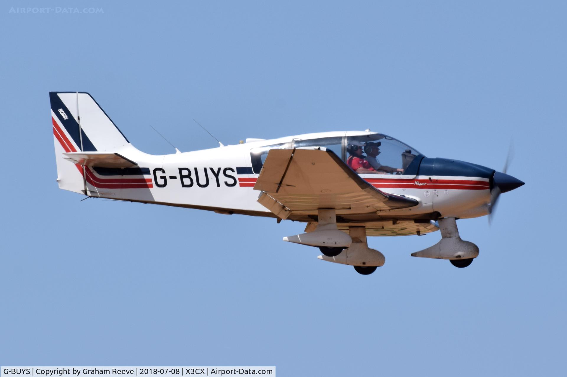 G-BUYS, 1993 Robin DR-400-180 Regent Regent C/N 2197, Landing at Northrepps.