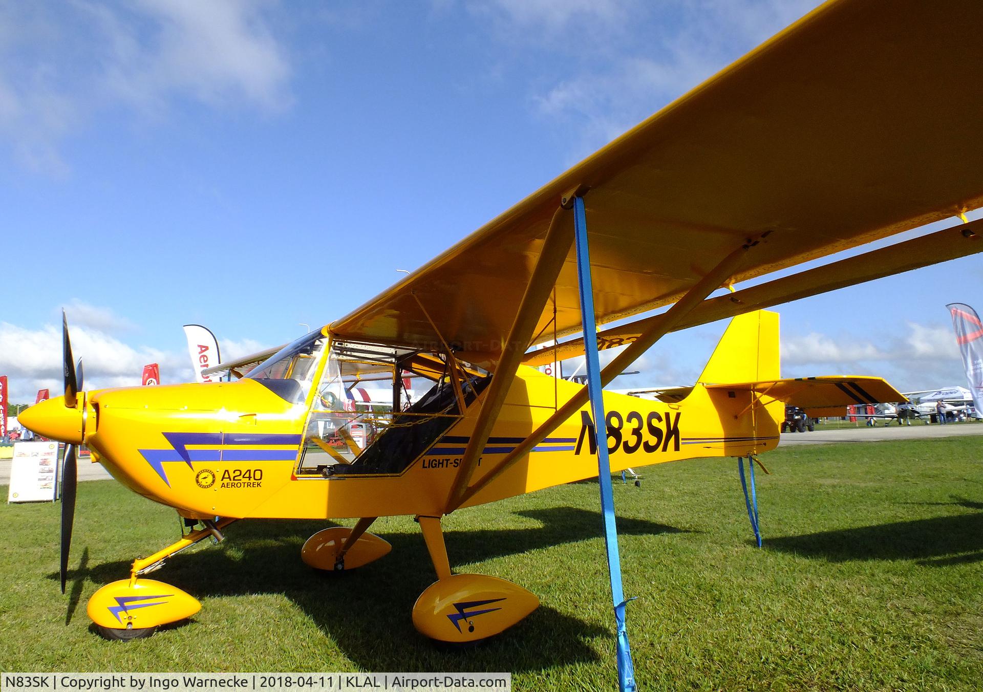 N83SK, Aeropro CZ A240 C/N 30209, Aerotrek A240 (Aeropro Eurofox-3K) at 2018 Sun 'n Fun, Lakeland FL