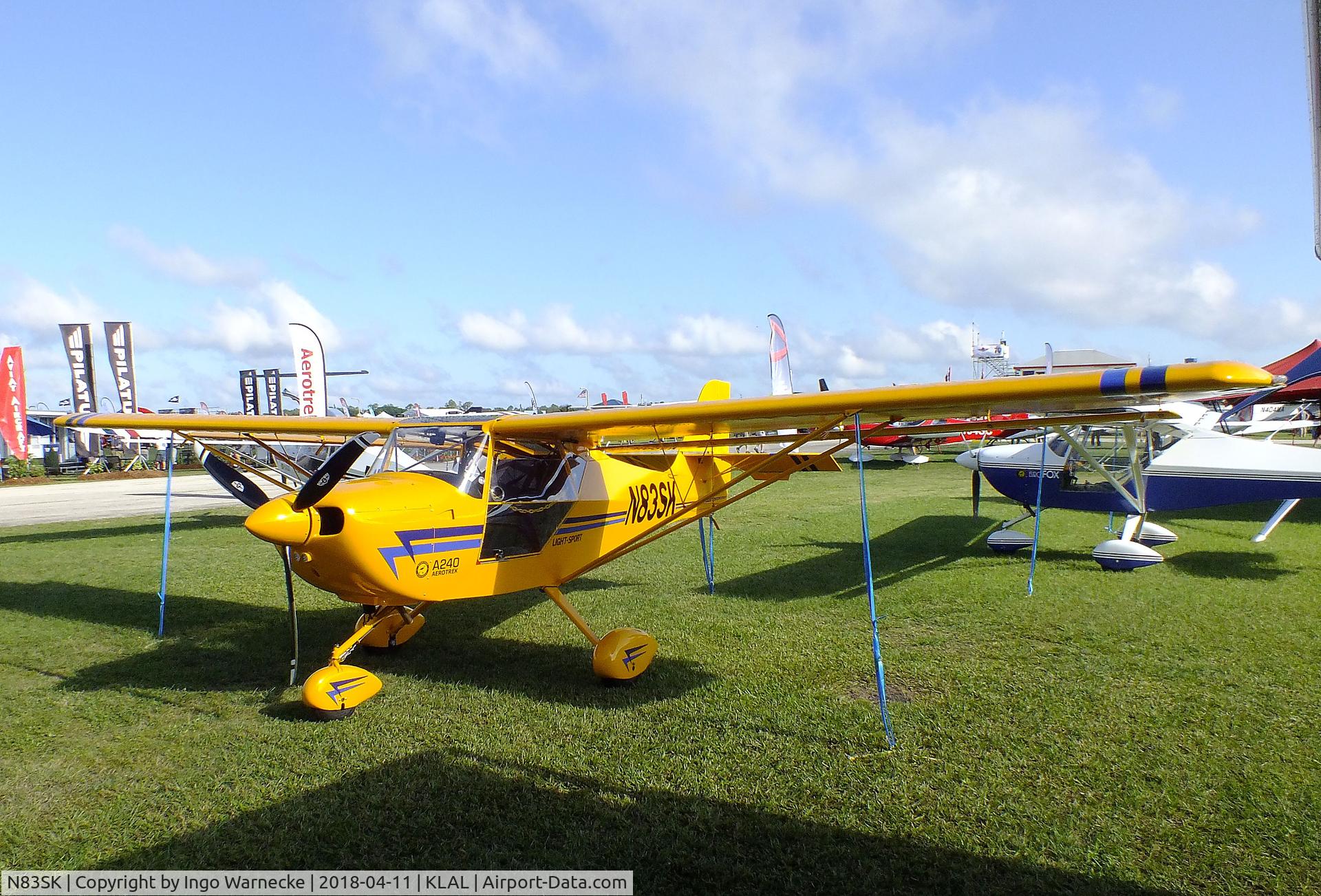 N83SK, Aeropro CZ A240 C/N 30209, Aerotrek A240 (Aeropro Eurofox-3K) at 2018 Sun 'n Fun, Lakeland FL