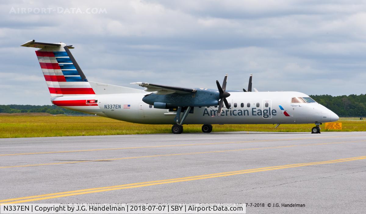 N337EN, 1991 De Havilland Canada DHC-8-311 Dash 8 C/N 284, Stored at Salisbury MD.