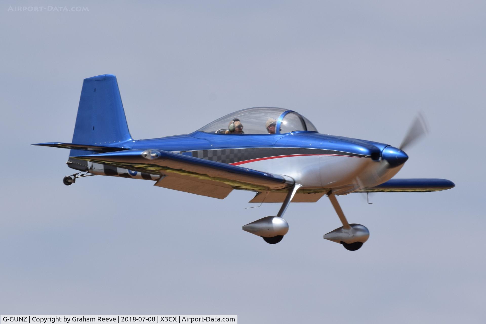G-GUNZ, 2009 Vans RV-8 C/N PFA 303-14475, Landing at Northrepps.
