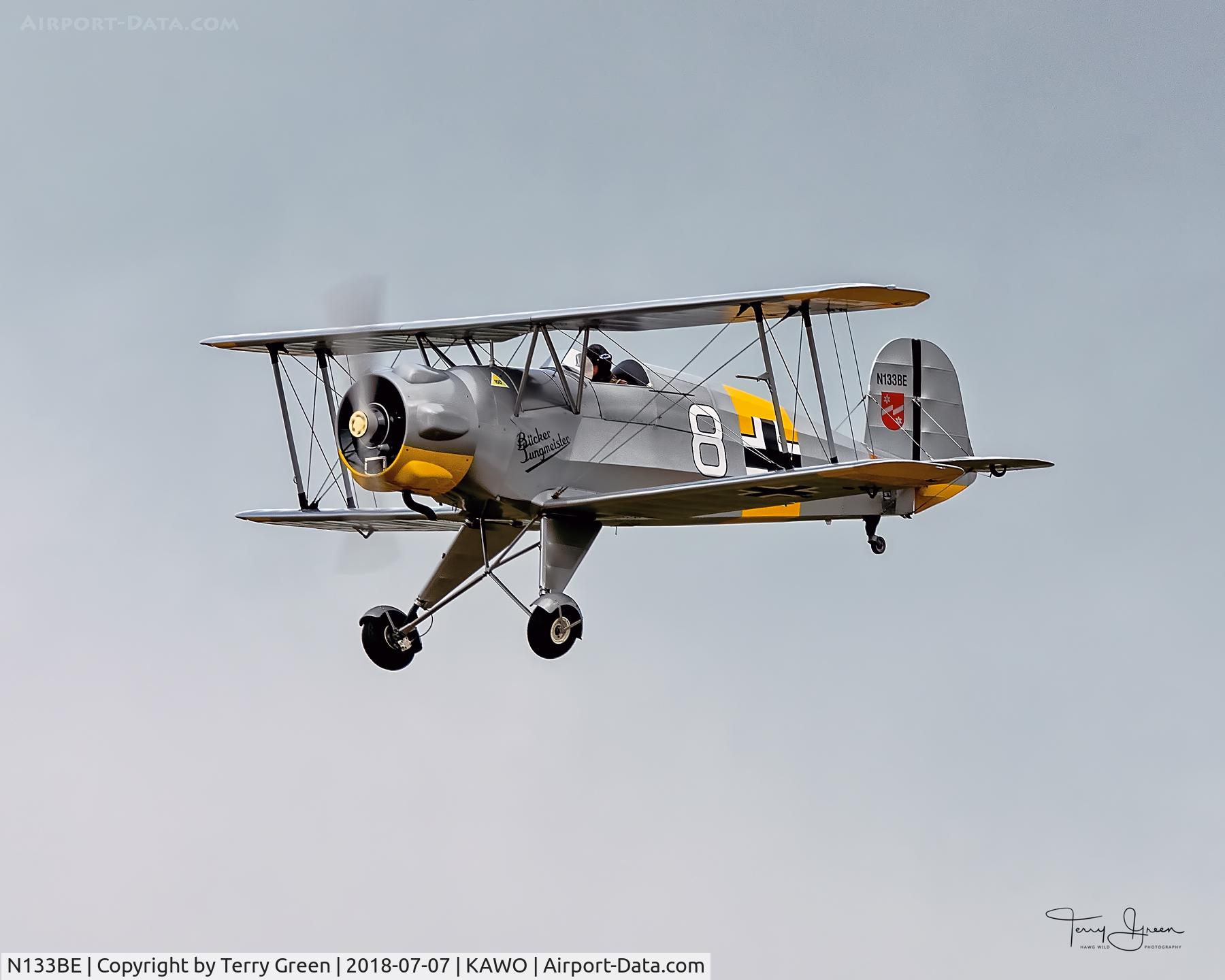 N133BE, 2017 Bucker Bu-133 Jungmeister Replica C/N 008, 2018 Arlington Washington Fly-In