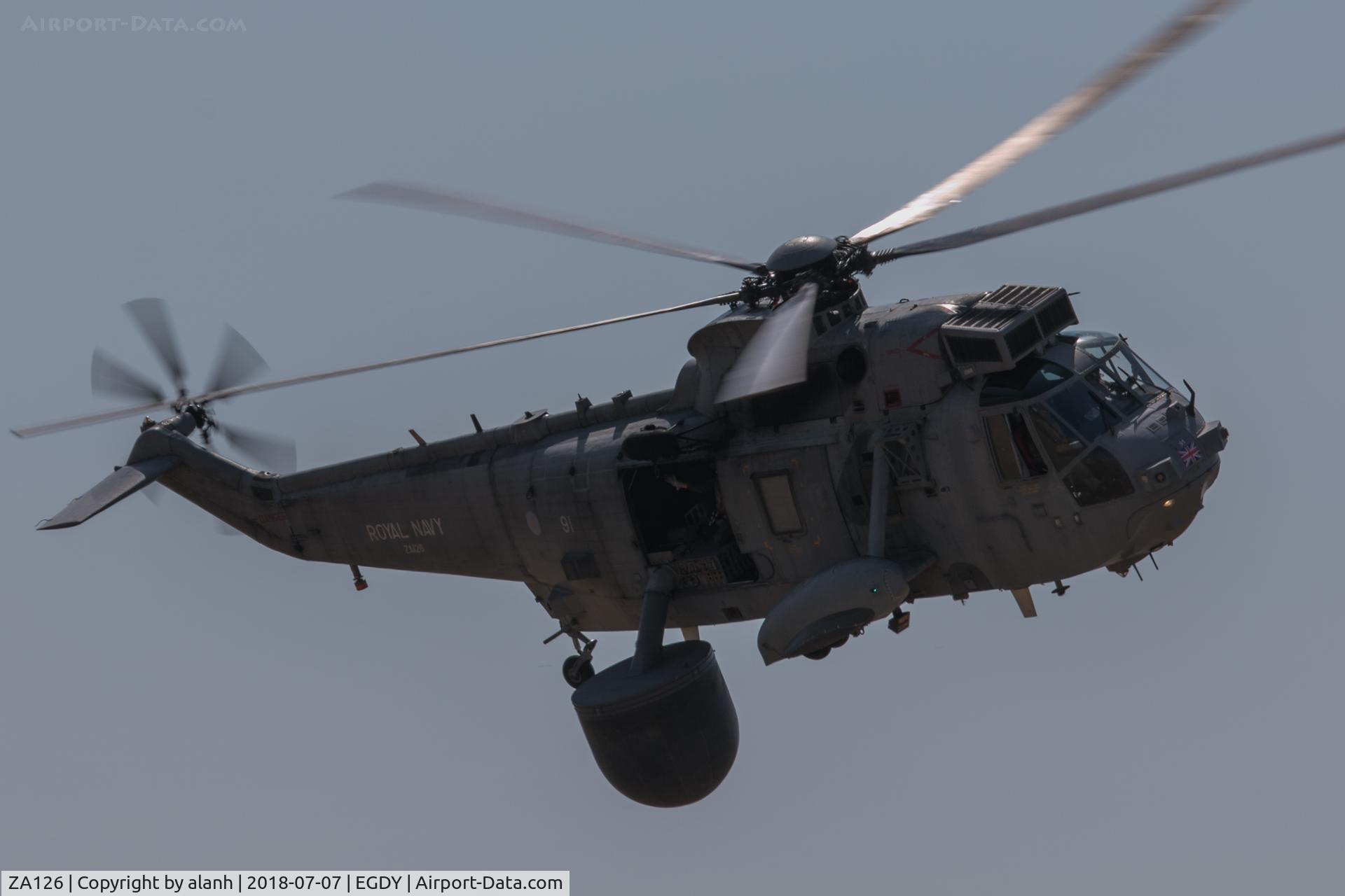 ZA126, 1980 Westland Sea King ASaC7 C/N WA887, Final public display of the type in UK military service at Yeovilton Air Day 2018