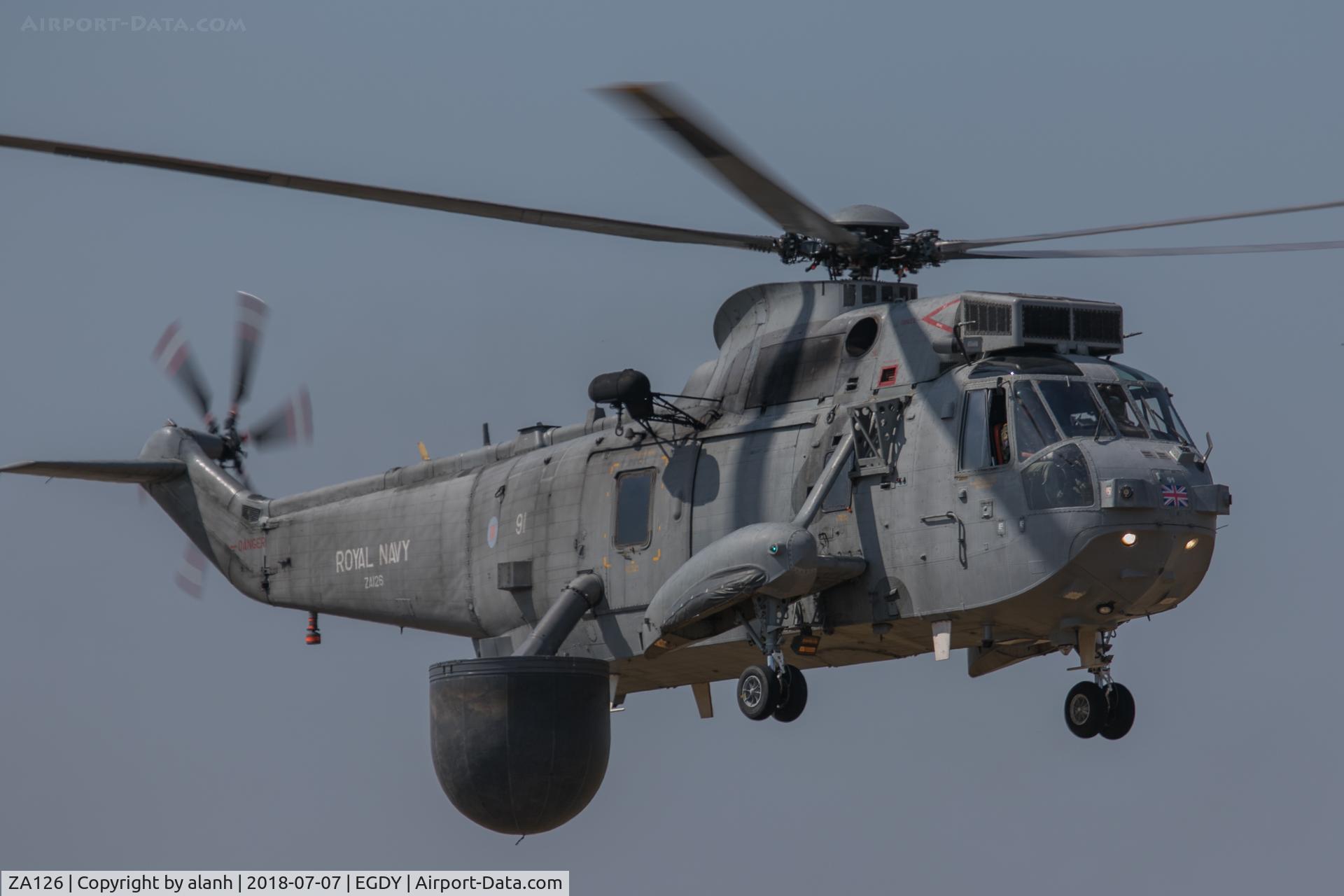 ZA126, 1980 Westland Sea King ASaC7 C/N WA887, Final public display of the type in UK military service at Yeovilton Air Day 2018
