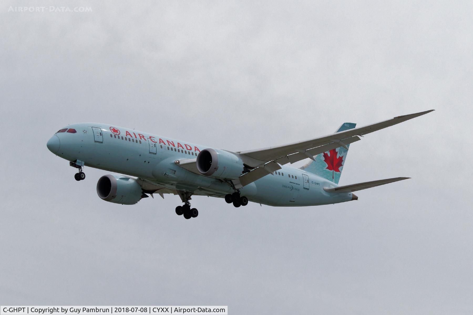 C-GHPT, 2014 Boeing 787-8 Dreamliner C/N 35258, Landing on 26R