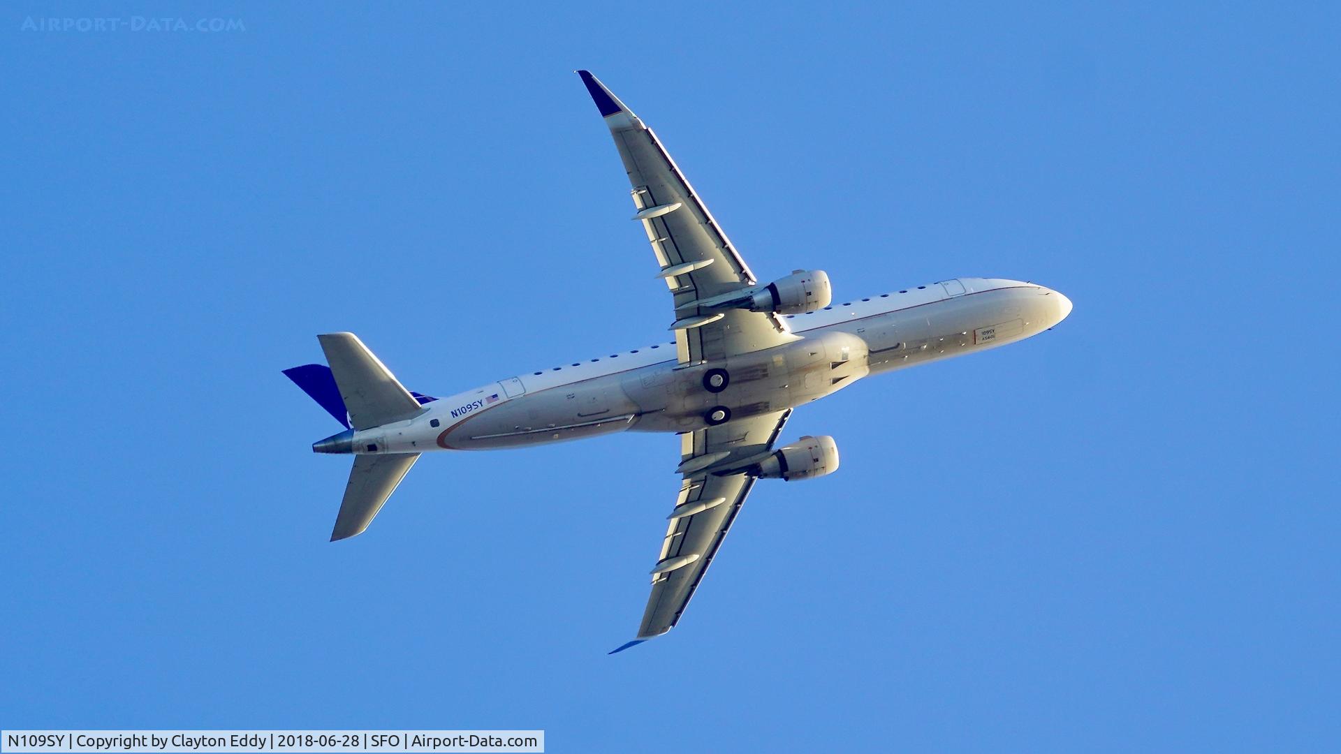N109SY, 2014 Embraer 175LR (ERJ-170-200LR) C/N 17000402, SFO 2018.