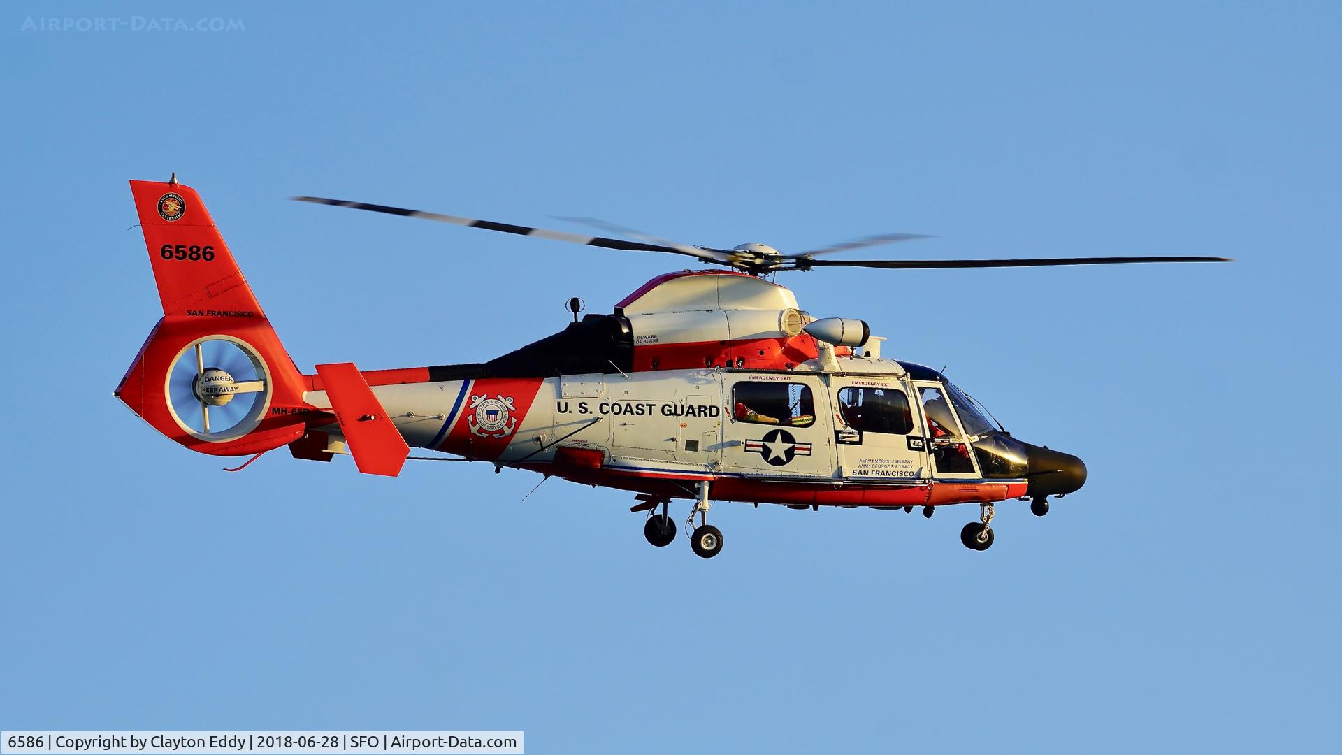 6586, Aerospatiale MH-65D Dolphin C/N 6285, SFO 2018.