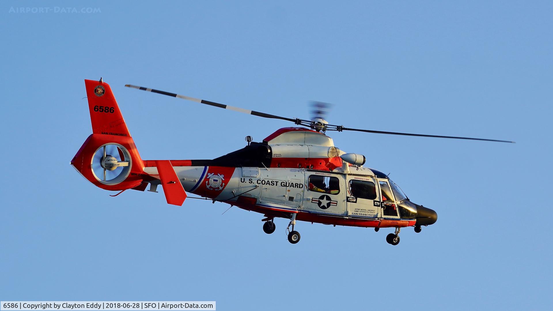 6586, Aerospatiale MH-65D Dolphin C/N 6285, SFO 2018.