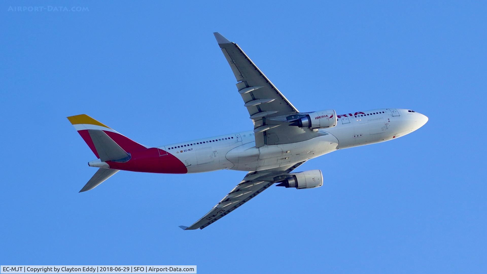 EC-MJT, 2016 Airbus A330-202 C/N 1714, Departing runway 28L at KSFO 2018.