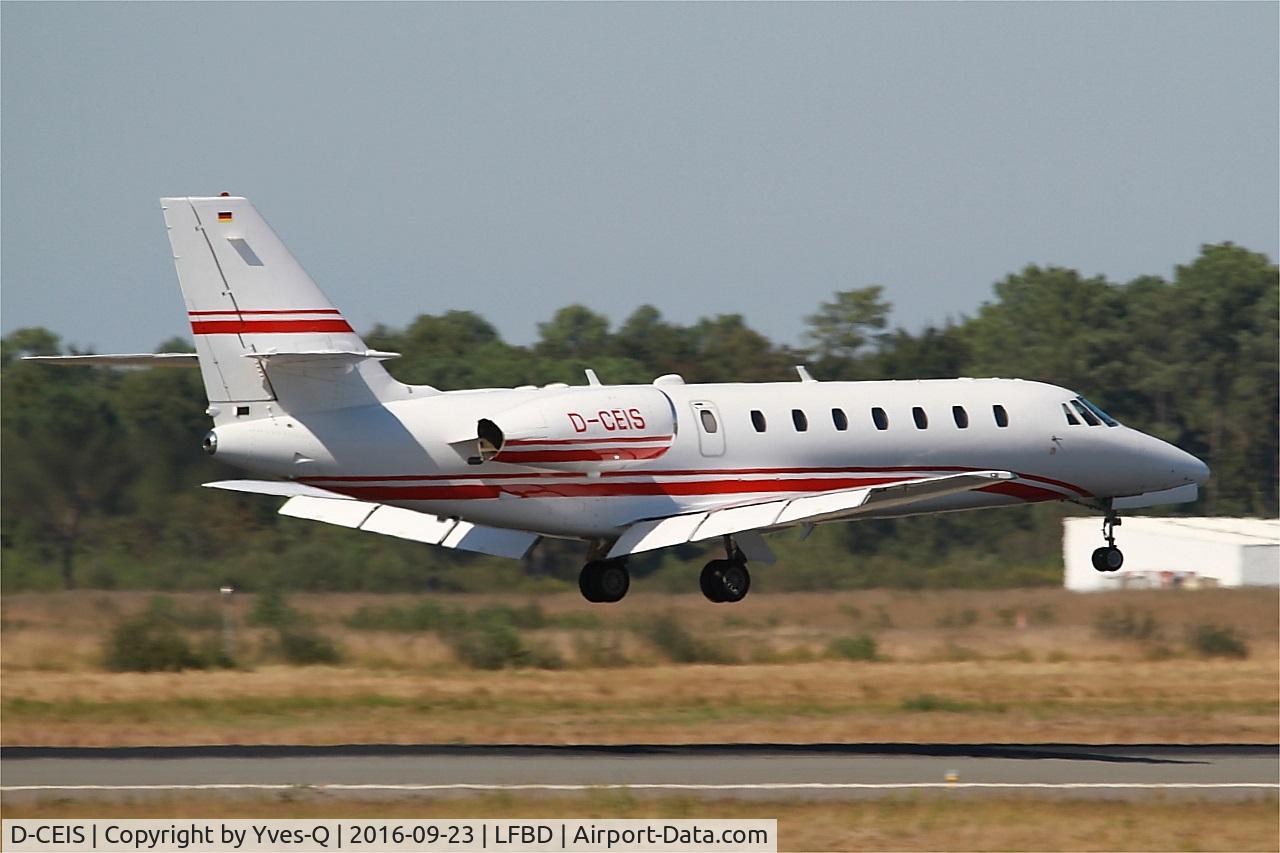 D-CEIS, 2008 Cessna 680 Citation Sovereign C/N 680-0185, Cessna 680 Citation Sovereign, Landing rwy 05, Bordeaux Mérignac airport (LFBD-BOD)