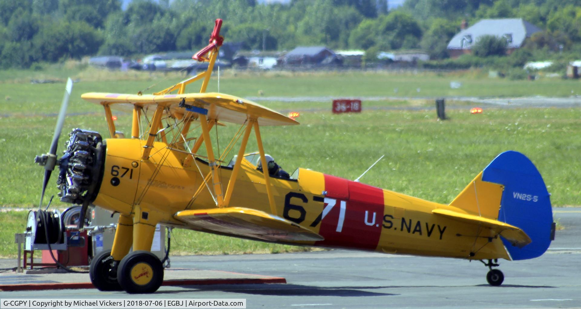 G-CGPY, 1945 Boeing E75N1 C/N 75-5303, Lovely hot day