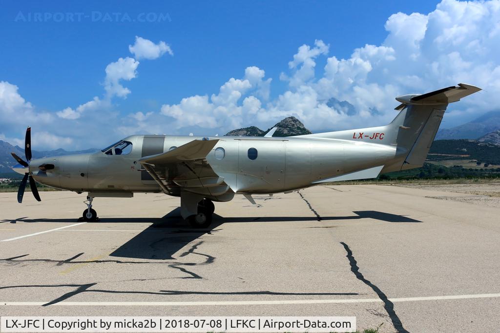 LX-JFC, 2017 Pilatus PC-12/47E C/N 1759, Parked