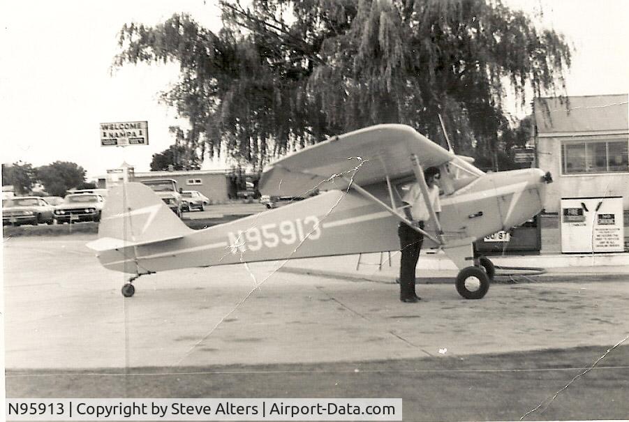 N95913, 1946 Taylorcraft BC12-D C/N 8213, My first flying experience in 1973.