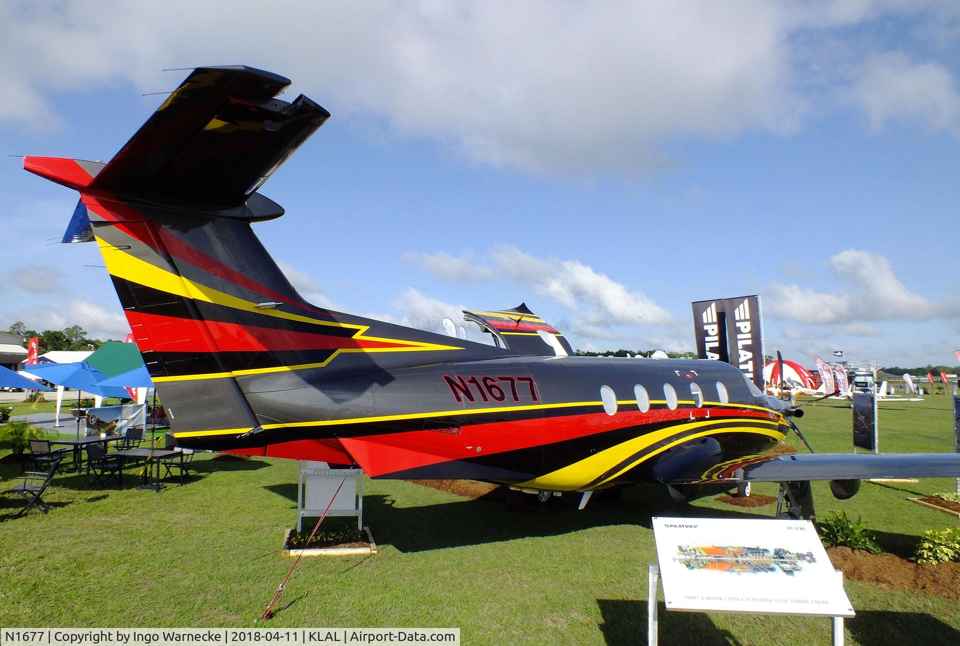 N1677, 2016 Pilatus PC-12/47E C/N 1677, Pilatus PC-12/47E at 2018 Sun 'n Fun, Lakeland FL