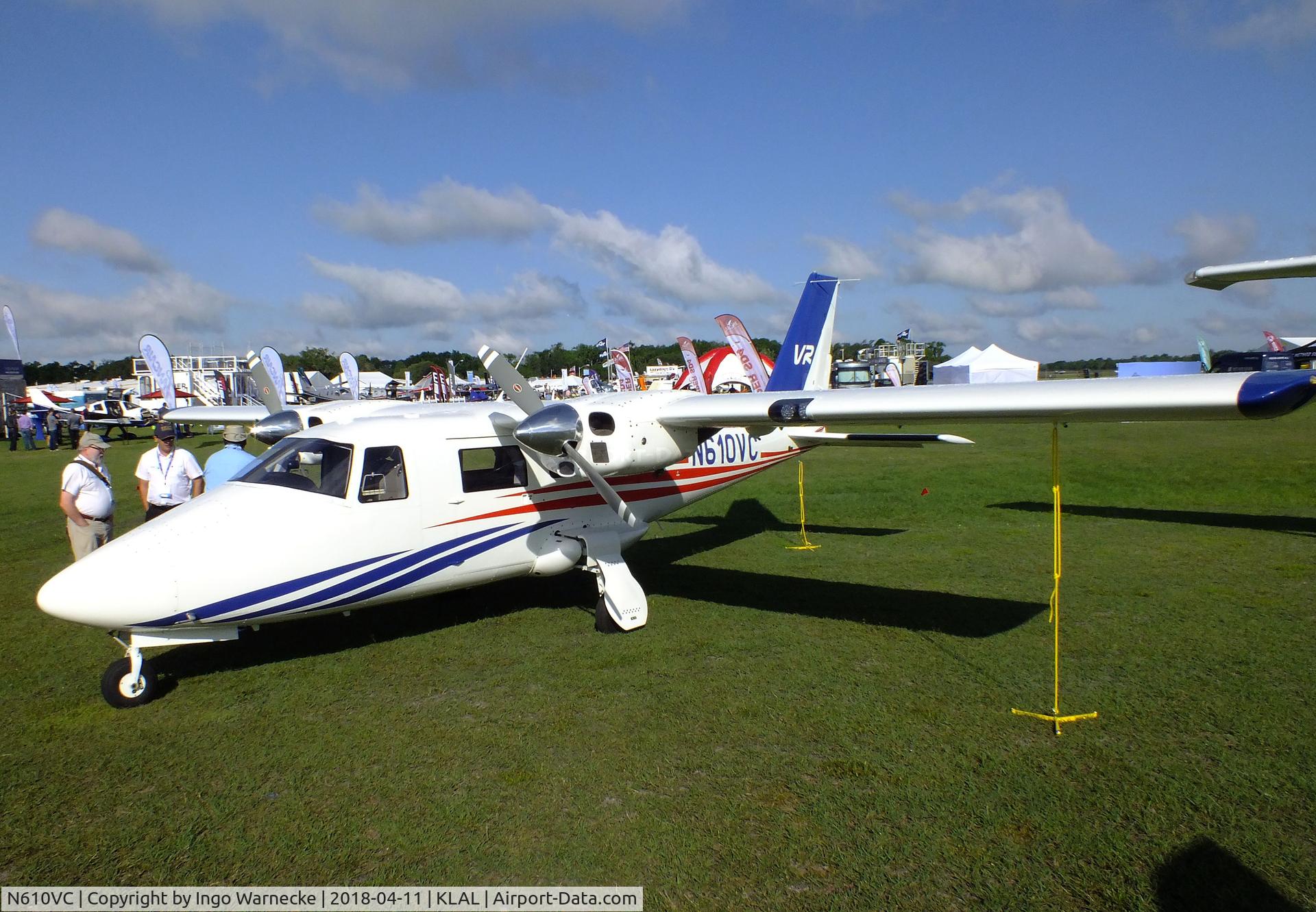 N610VC, 2014 Vulcanair P-68R Victor C/N 480/R, Vulcanair P.68R Victor at 2018 Sun 'n Fun, Lakeland FL