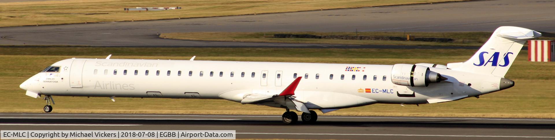 EC-MLC, 2016 Bombardier CRJ-1000ER NG (CL-600-2E25) C/N 19048, With SAS Titles