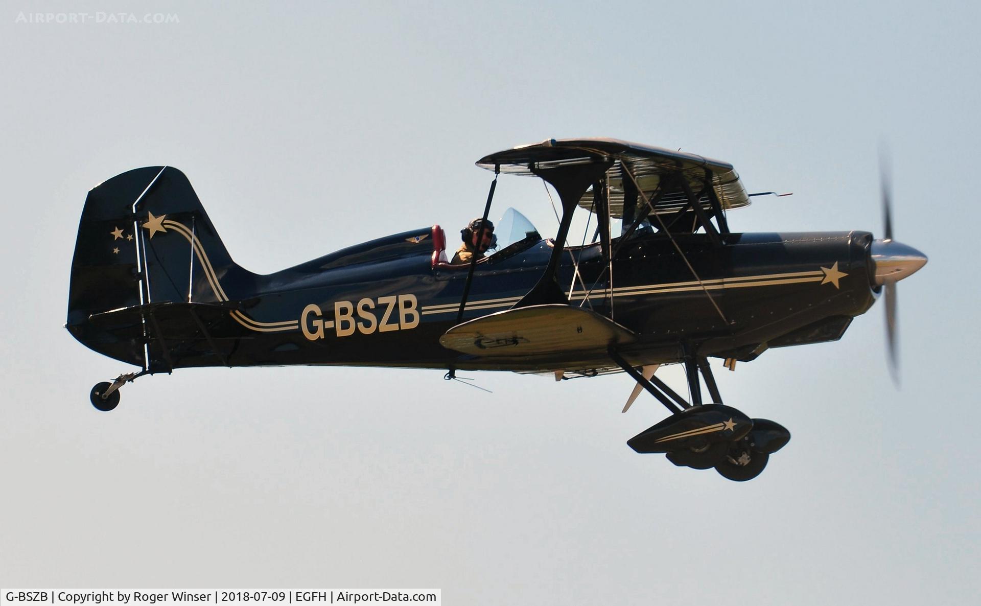 G-BSZB, 1981 Stolp SA-300 Starduster Too C/N 545, Resident Starduster Too departing Runway 04