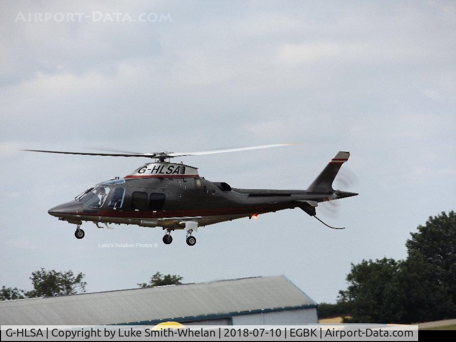 G-HLSA, 2015 AgustaWestland AW-109SP GrandNew C/N 22336, Landing at Sywell Aerodrome.