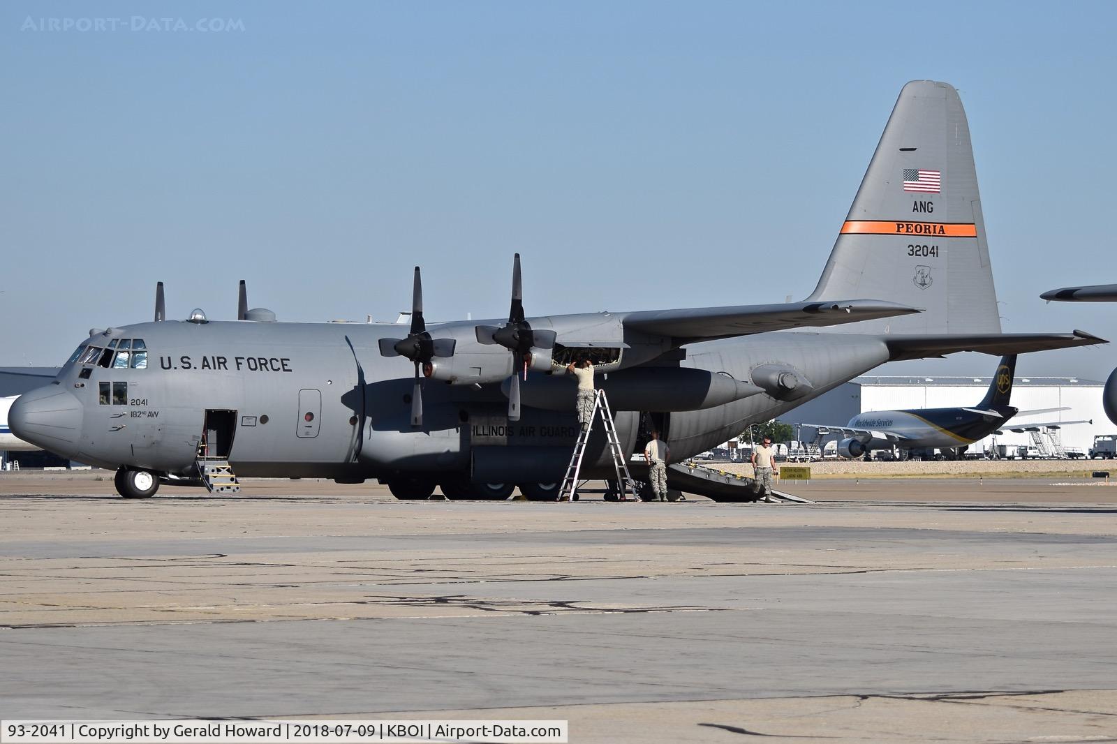 93-2041, 1993 Lockheed C-130H Hercules C/N 382-5370, 169th Airlift Sq., 182nd AW, Illinois ANG.